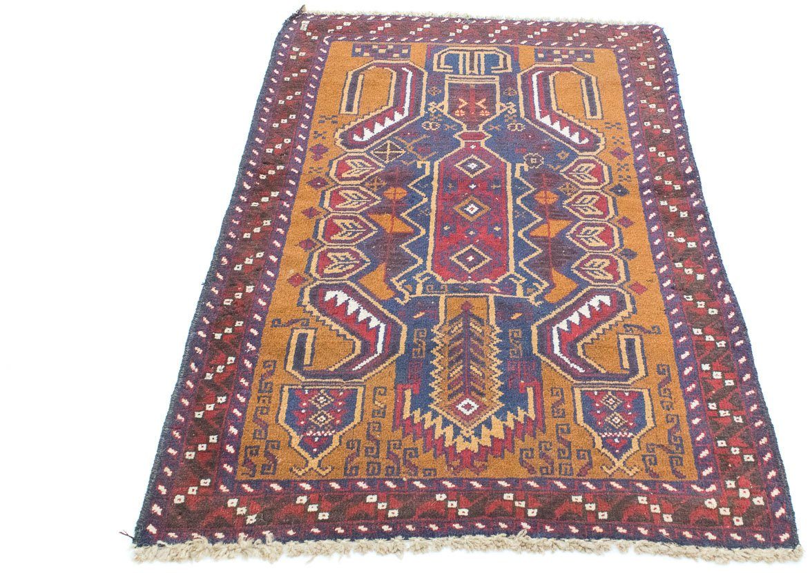 morgenland Wollen kleed Belutsch vloerkleed met de hand geknoopt blauw handgeknoopt