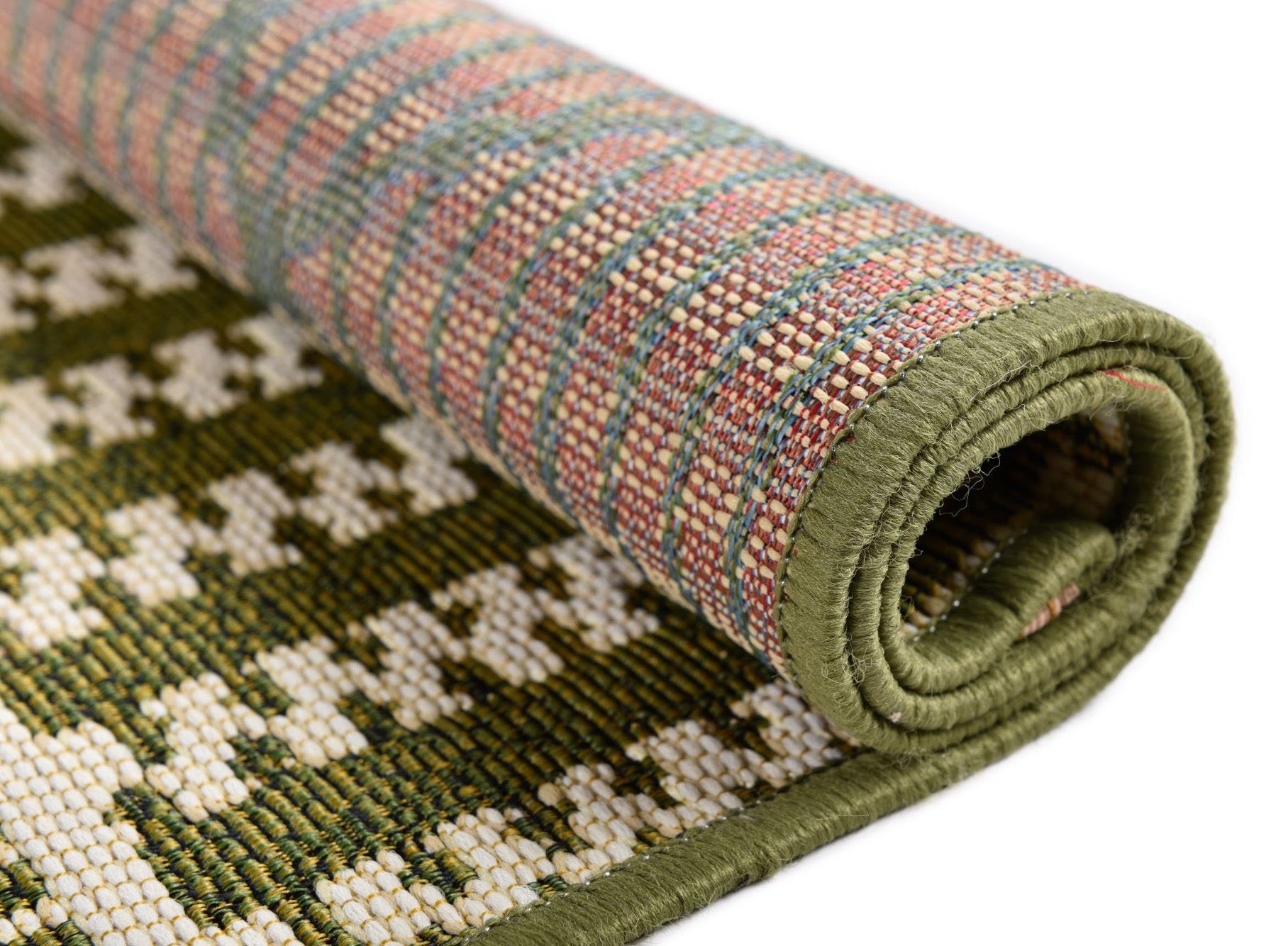 TOM TAILOR HOME Vloerkleed Funky Outdoor Geometric Platweefsel, modern ruitendesign, geschikt voor buiten, woonkamer