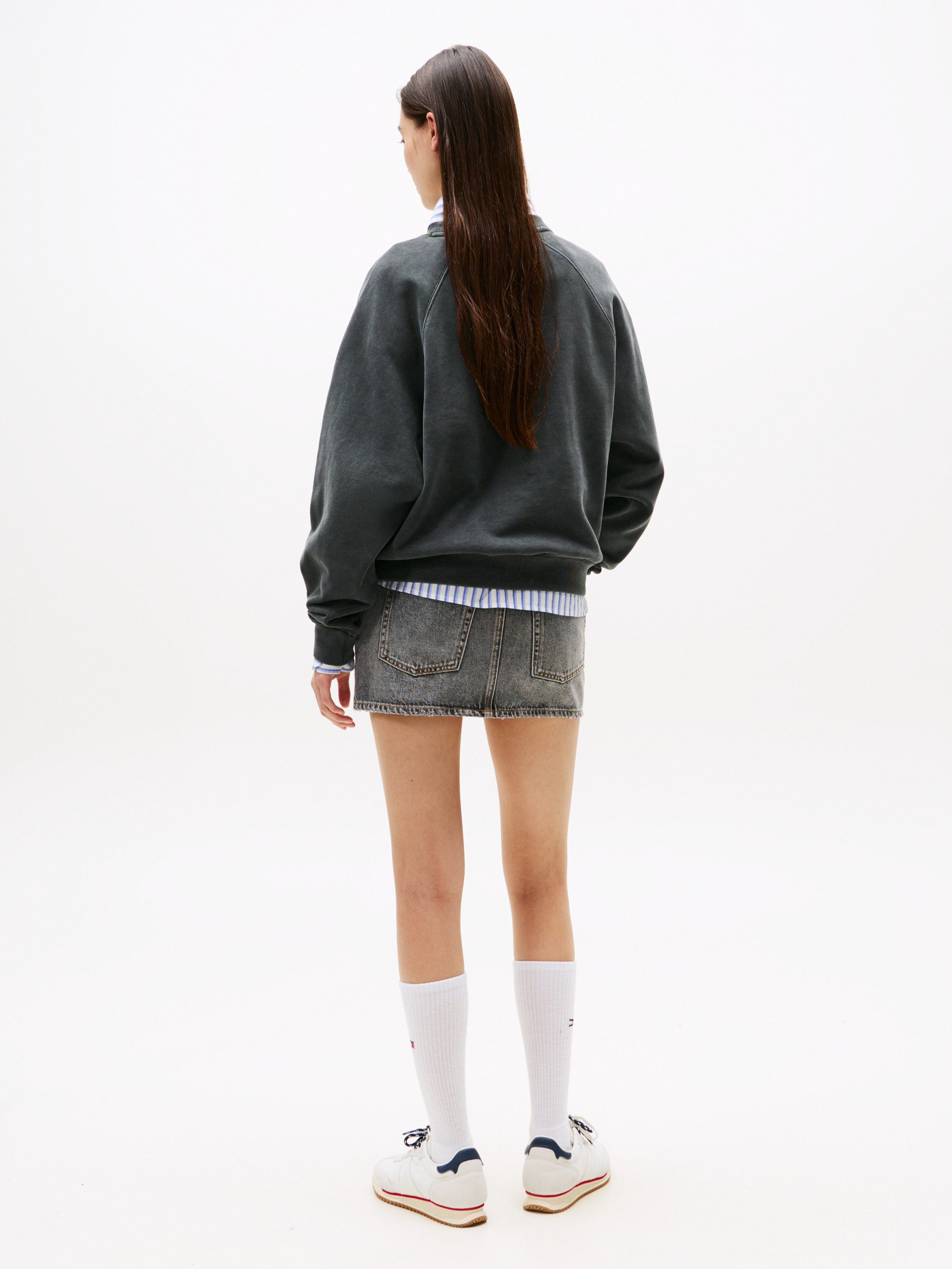 TOMMY JEANS Sweatshirt TJW BXY LEOPARD VARSITY CREW