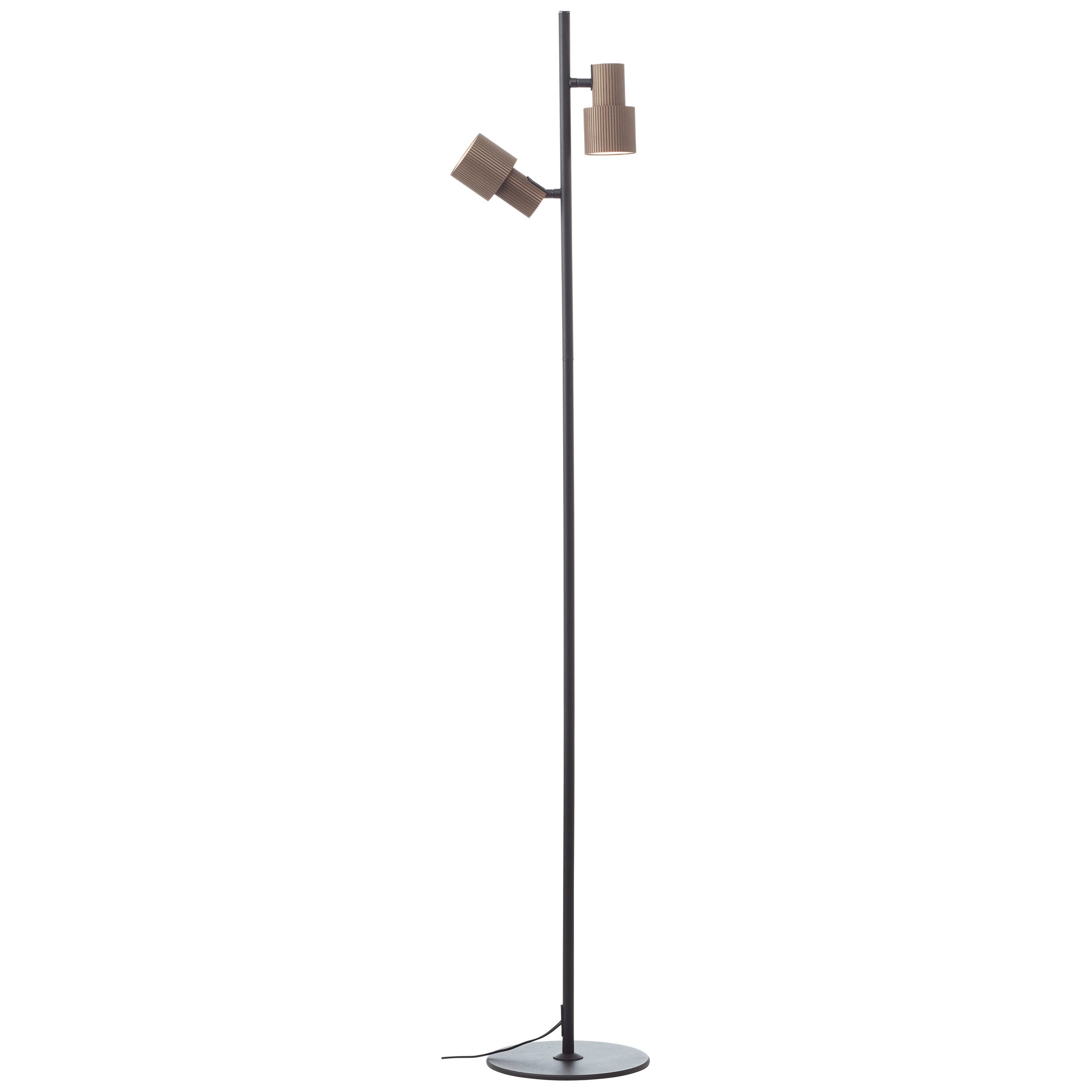 Brilliant Leuchten Staande lamp Cadiz 140 x 22 cm, gu10, kantelbaar, aluminium, zwart/bronzen kleur