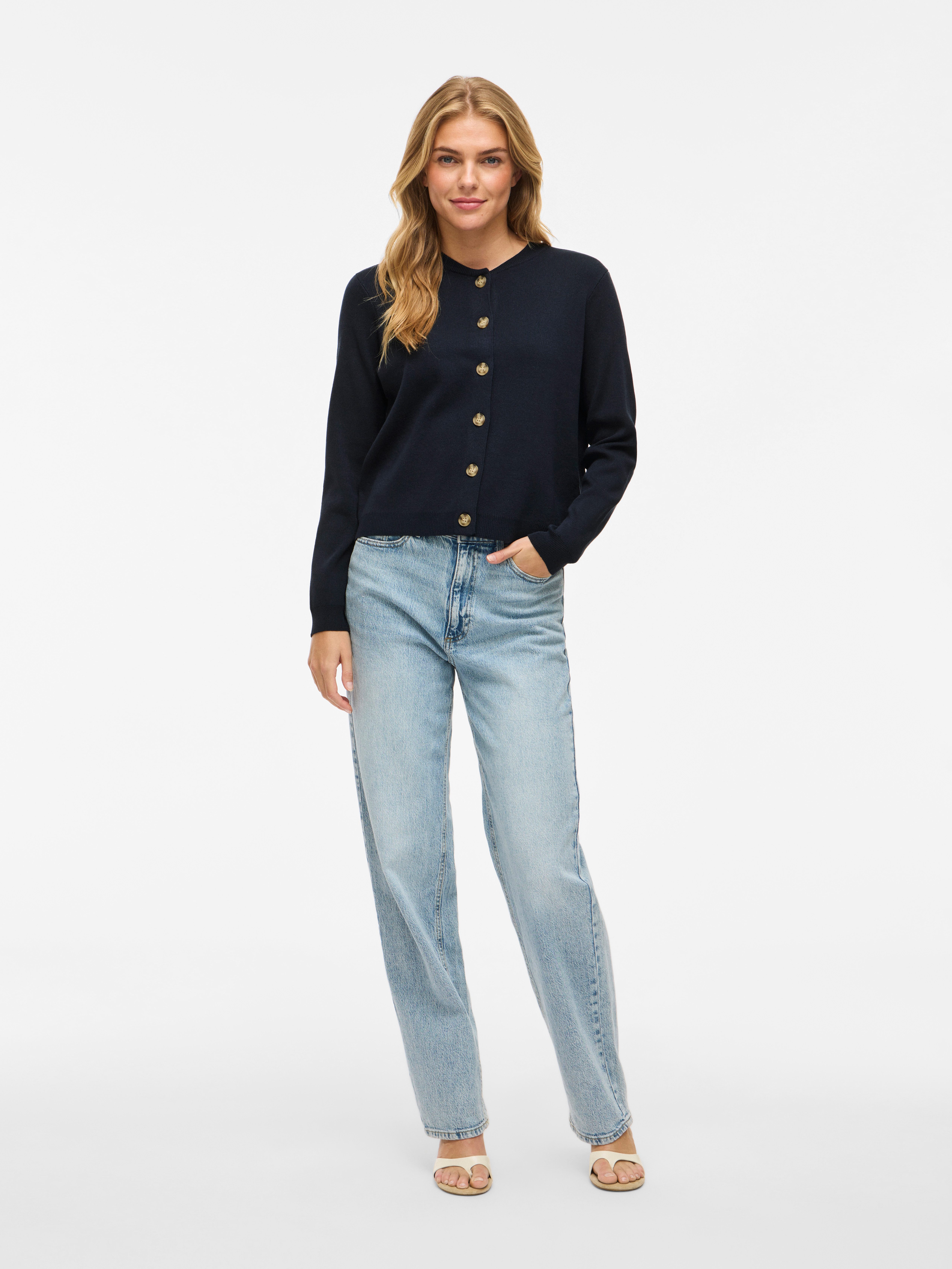Vila Vest VIOSTRIA O-NECK L/S CARDIGAN - NOOS