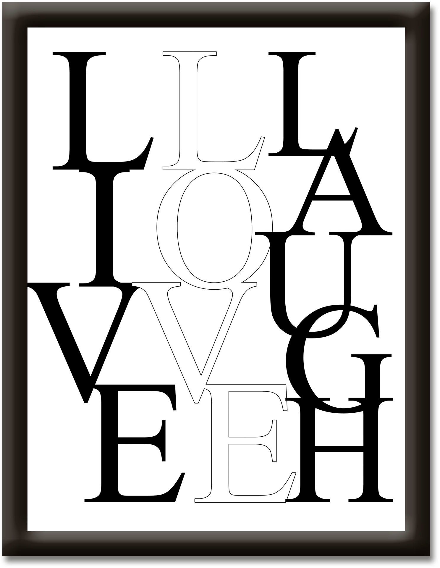 Artland Artprint Leef, Heb lief, Lach