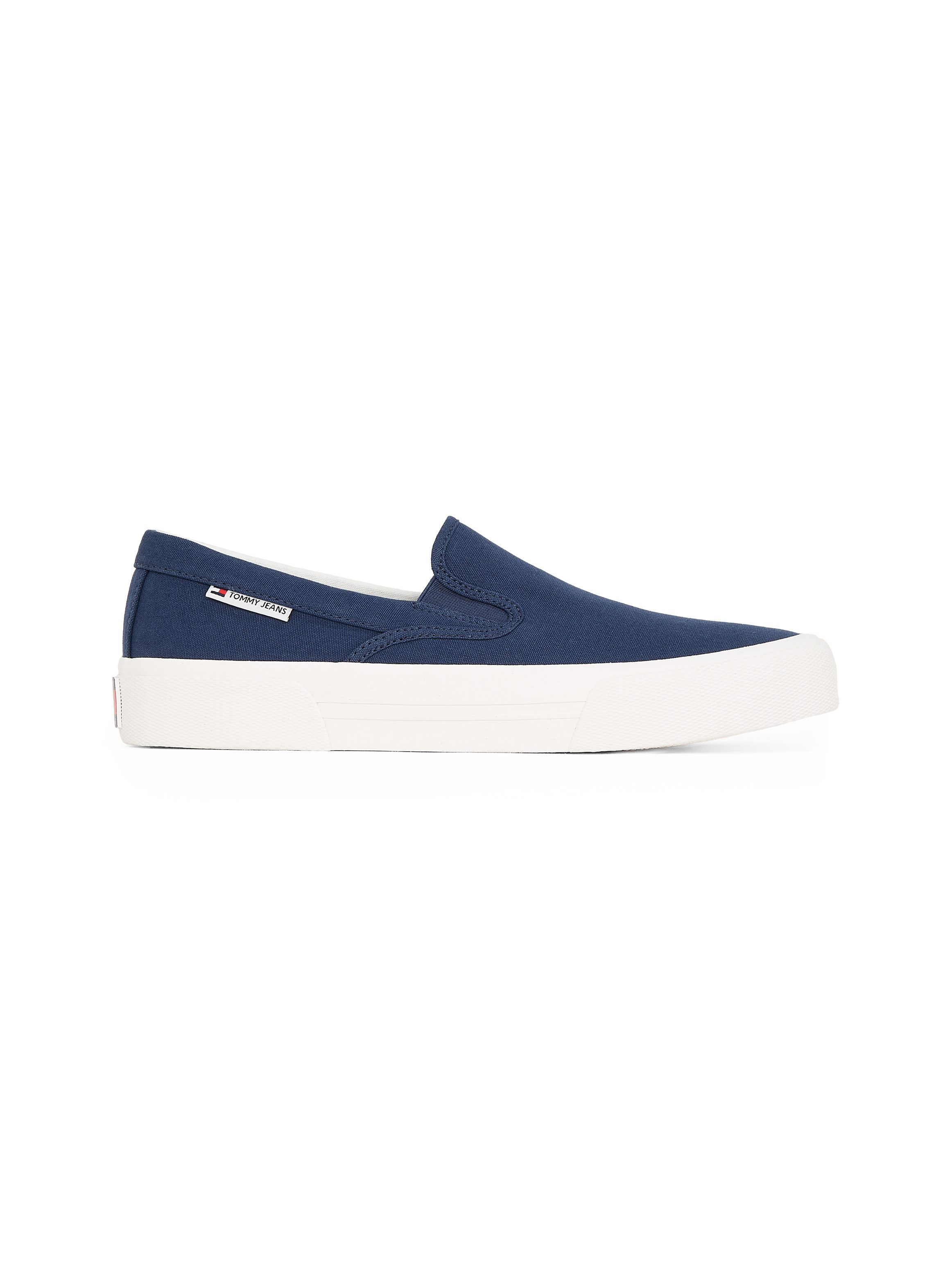 TOMMY JEANS Slip-on sneakers TJM SLIP ON CANVAS COLOR , vrijetijdsschoen, lage schoen, slipper met stretch-inzetten