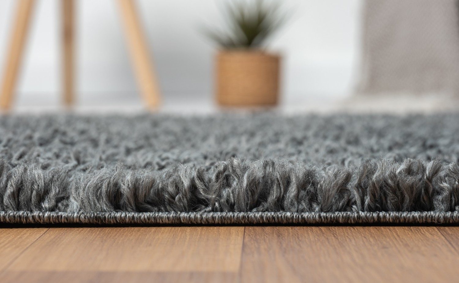 my home Hoogpolig vloerkleed Banji Uni-kleuren, zacht en fluffy, ook als loper en in rond verkrijgbaar