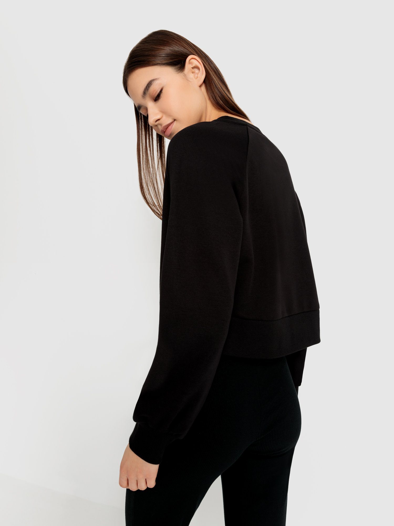 LSCN by LASCANA Sweatshirt met decoratieve stiksels, loungepak