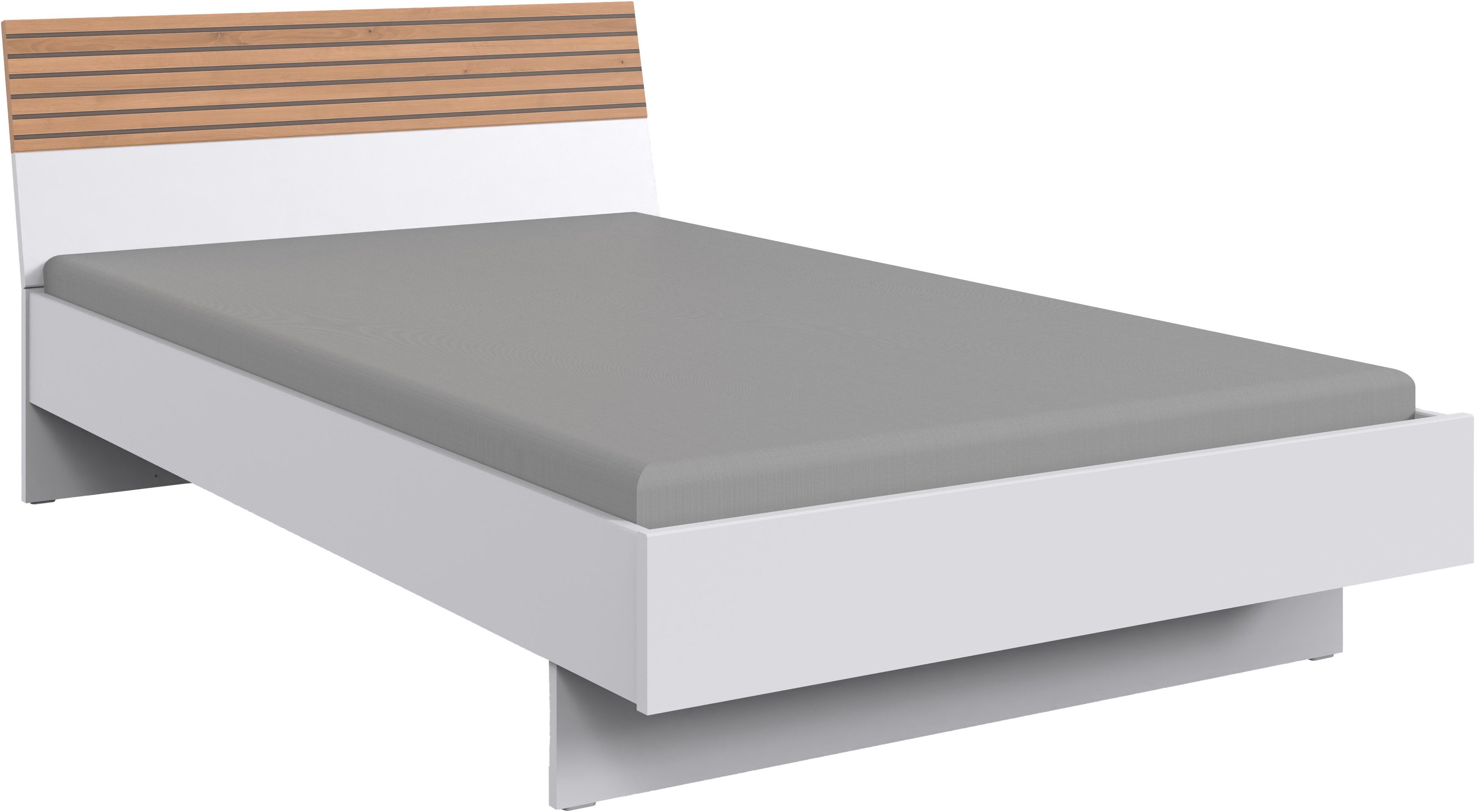 Wimex Bedframe Rügen Bed met trendy decorfolie in akoestische paneel-look