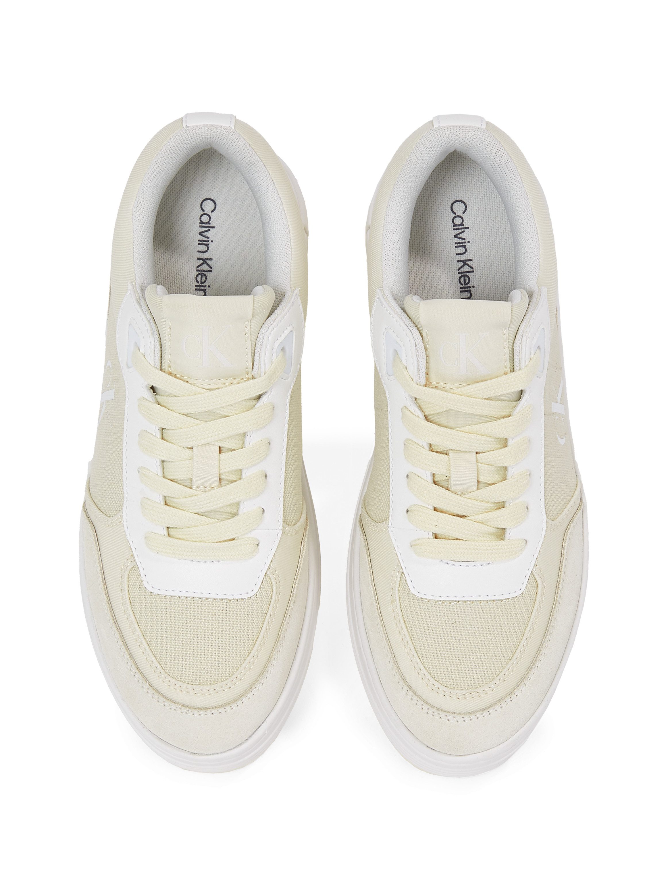 Calvin Klein Plateausneakers BOLD FLATF LOW MIX MG MEDIA veterschoenen, vrijetijdsschoen, lage schoen met zijlogo