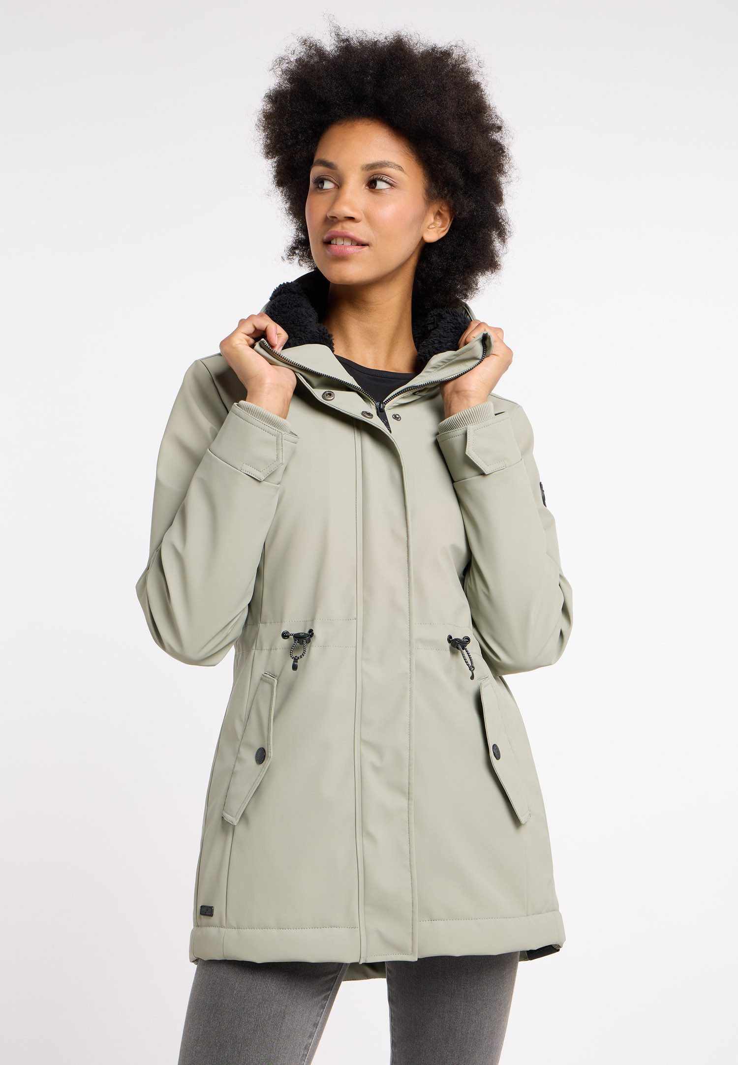 Ragwear Outdoorjack MONADIS RAINY WARM waterafstotende parka, gevoerd met verwarmende teddypluche