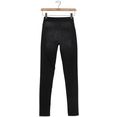 kaporal skinny fit jeans sable met comfortabele elastische band zwart