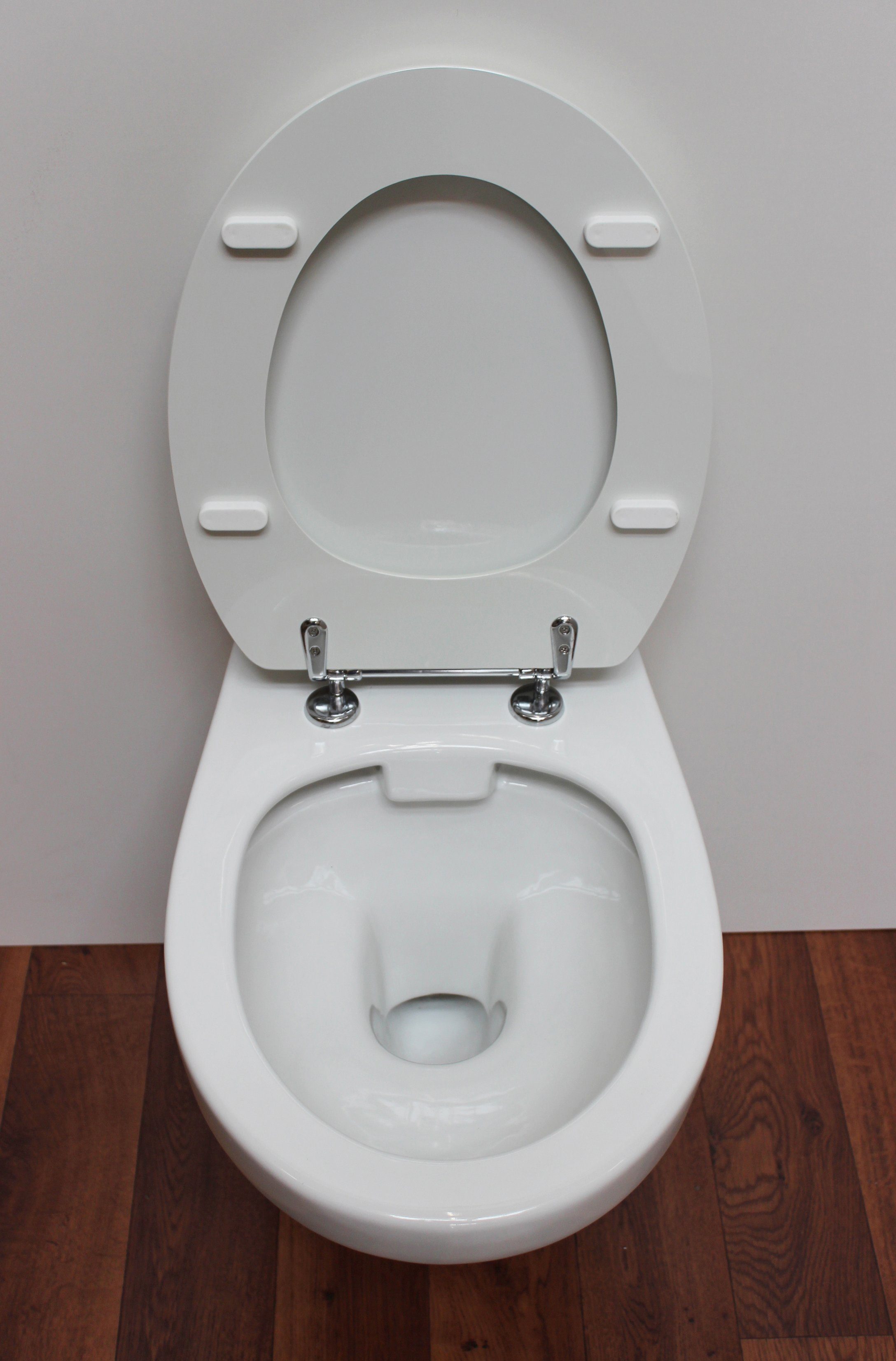 ADOB Toiletzitting Bloemen met messingverchroomde scharnieren