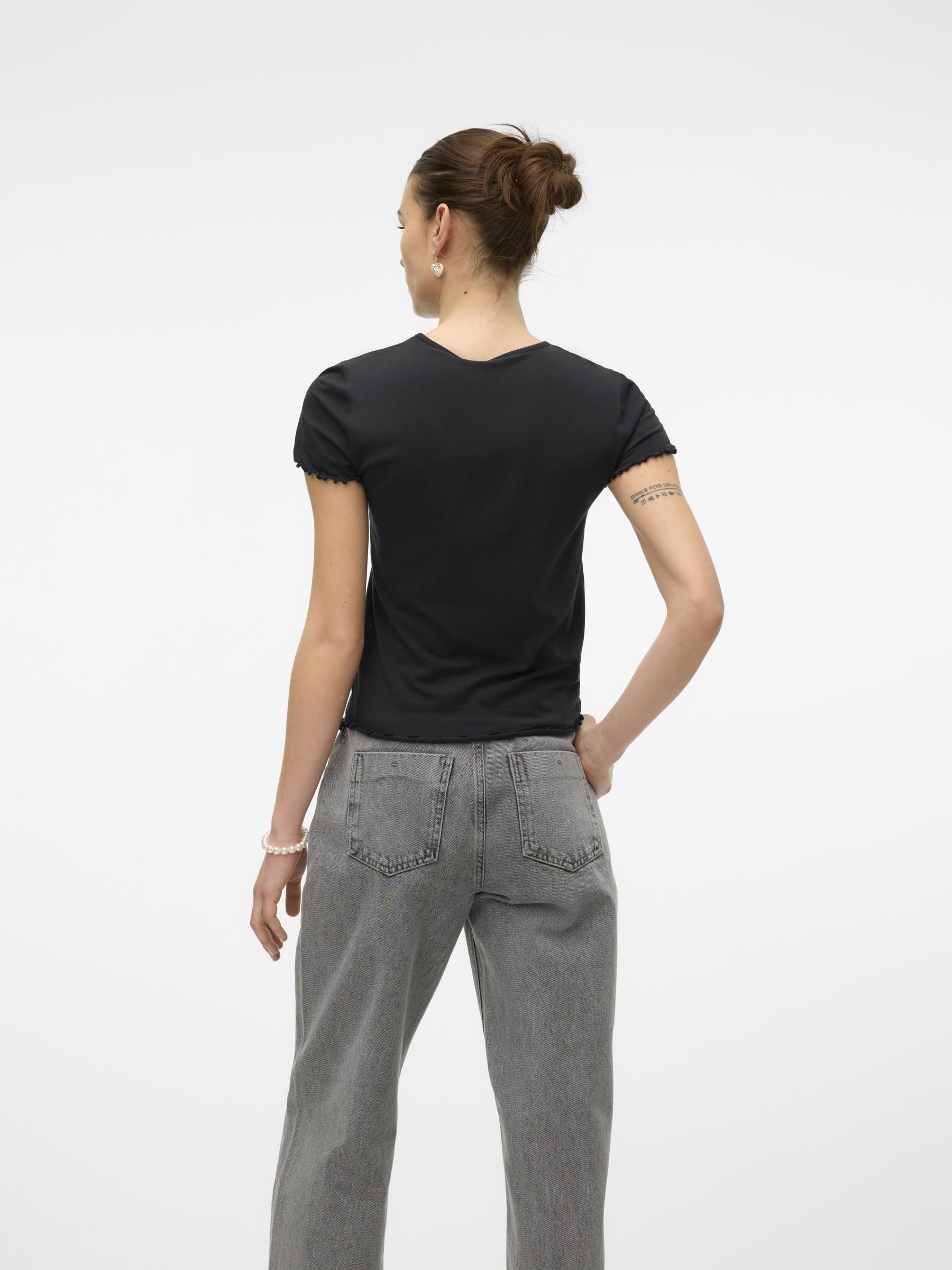Vero Moda Shirt met korte mouwen VMBARBARA SS SHORT ONECK TOP JRS GA NOOS