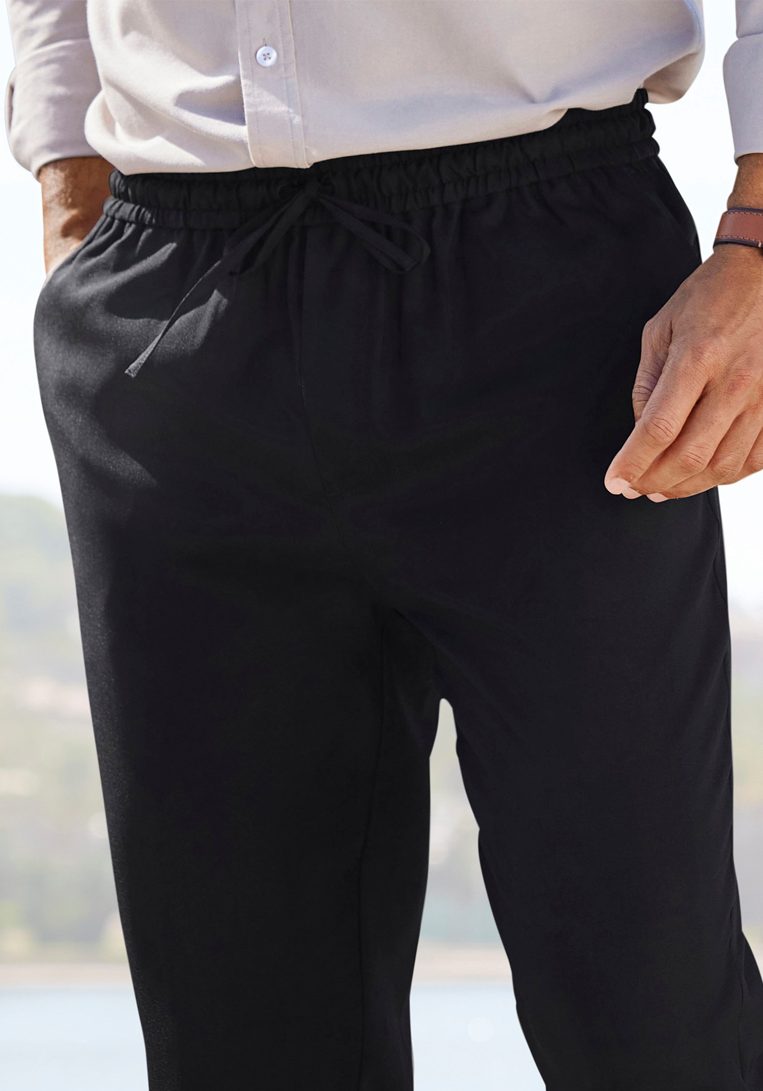 John Devin Jogpants Slim fit van lichte weefkwaliteit