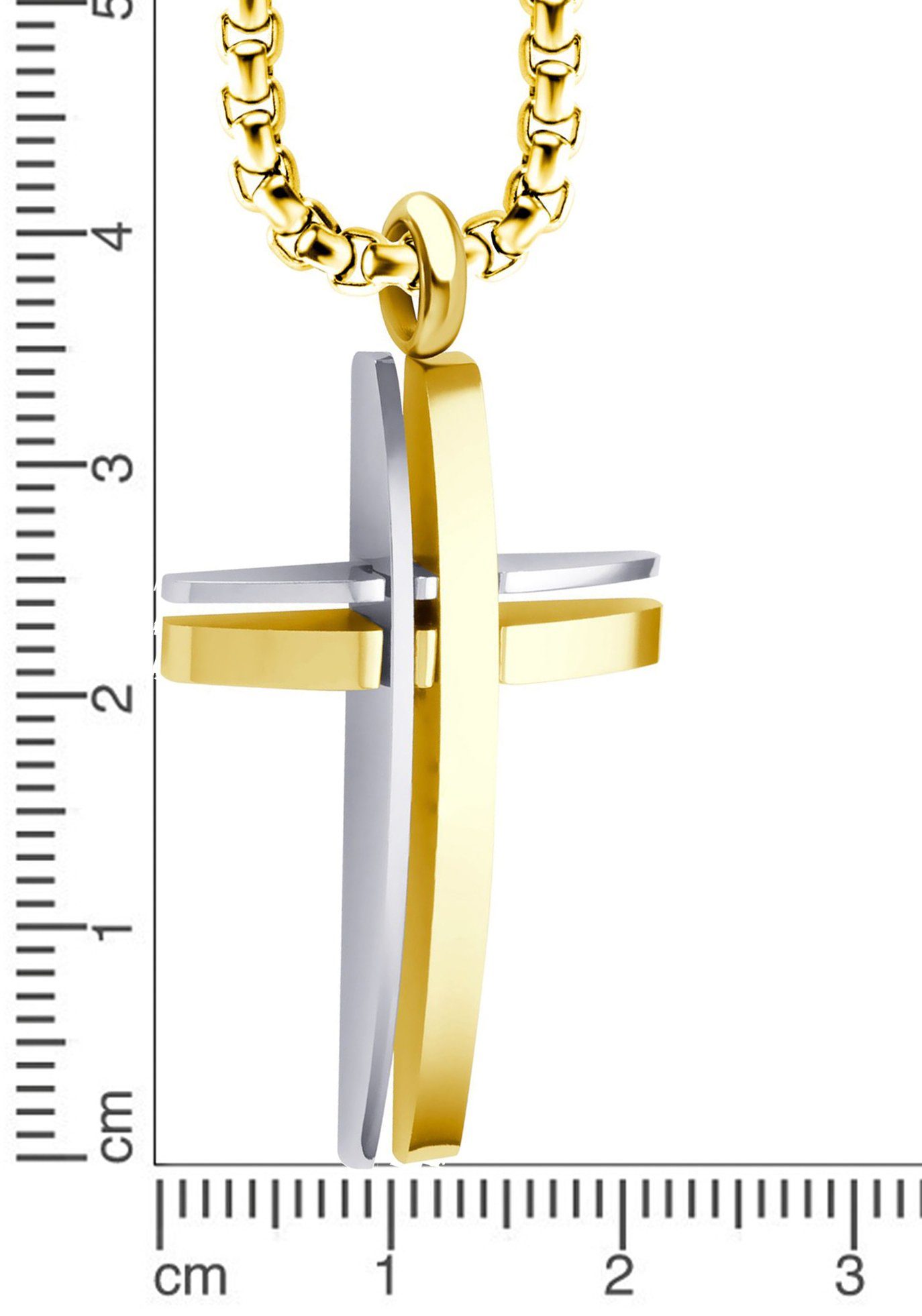 Firetti Ketting met hanger Sieraad cadeau kruis met zirkoon (synthetisch)