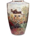 goebel tafelvaas vaas claude monet - "het kunstenaarshuis" van porselein, hoogte ca. 24 cm (1 stuk) multicolor