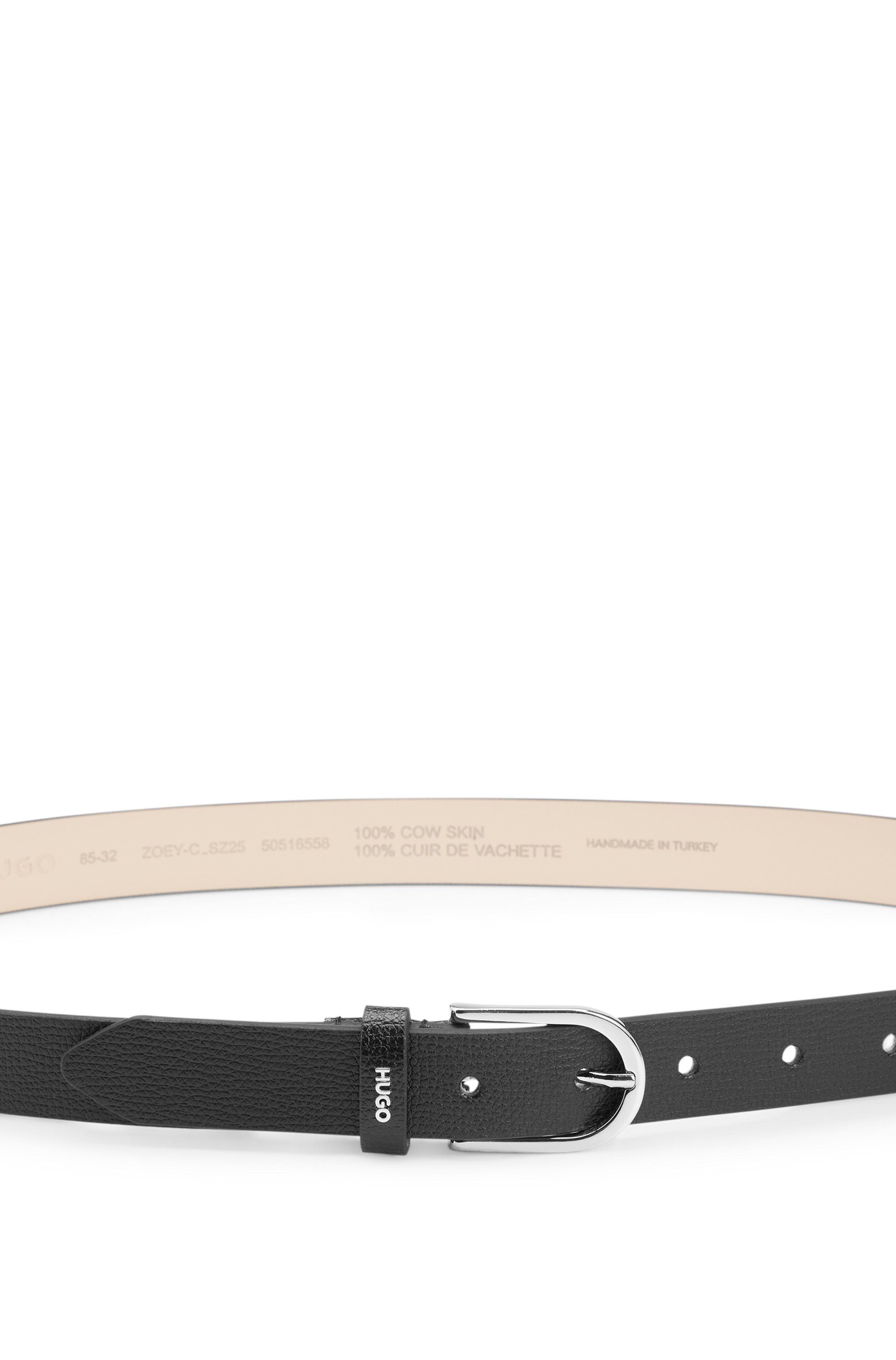 HUGO Leren riem Zoey-C_Sz25 met hugo metalen logo