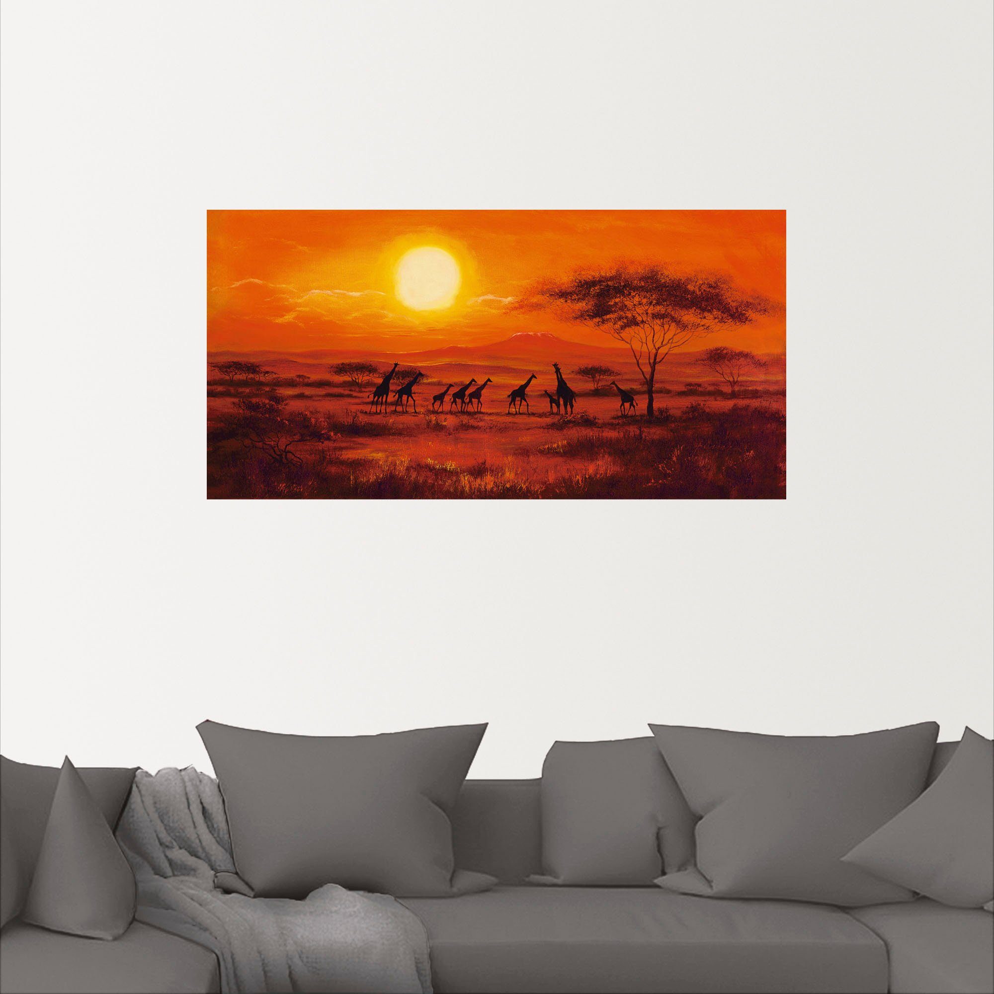 Artland Artprint Giraffenkudde als poster, muursticker in verschillende maten