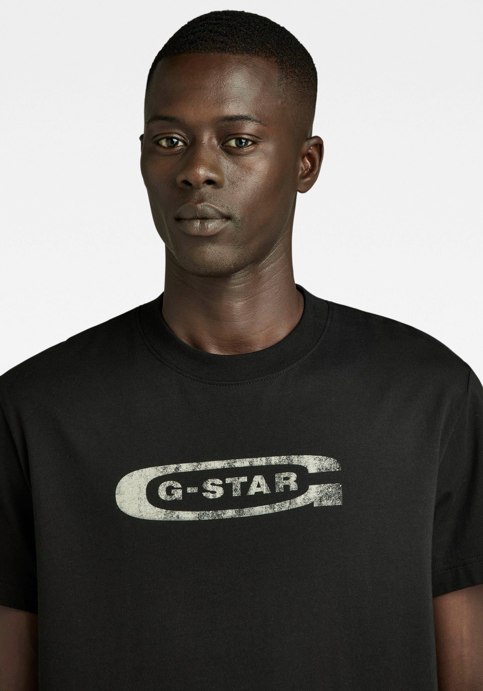 G-Star RAW T-shirt Distressed old school logo