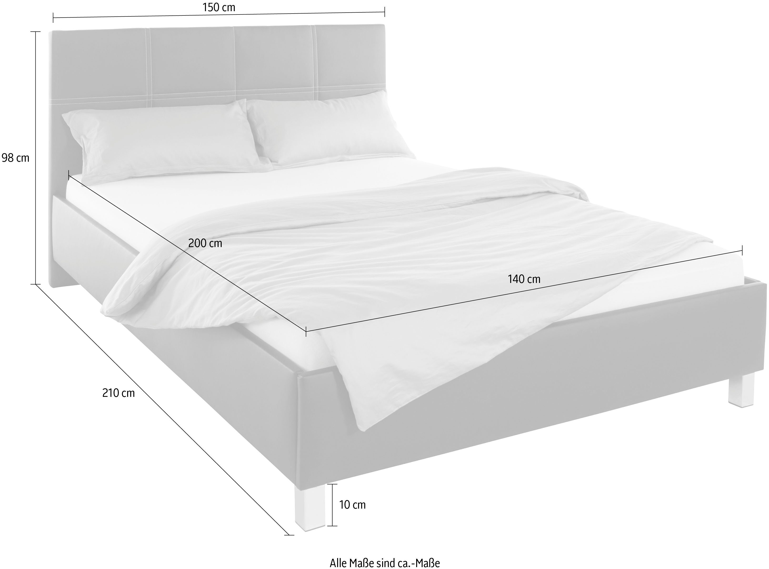 Westfalia Polsterbetten Gestoffeerd bed