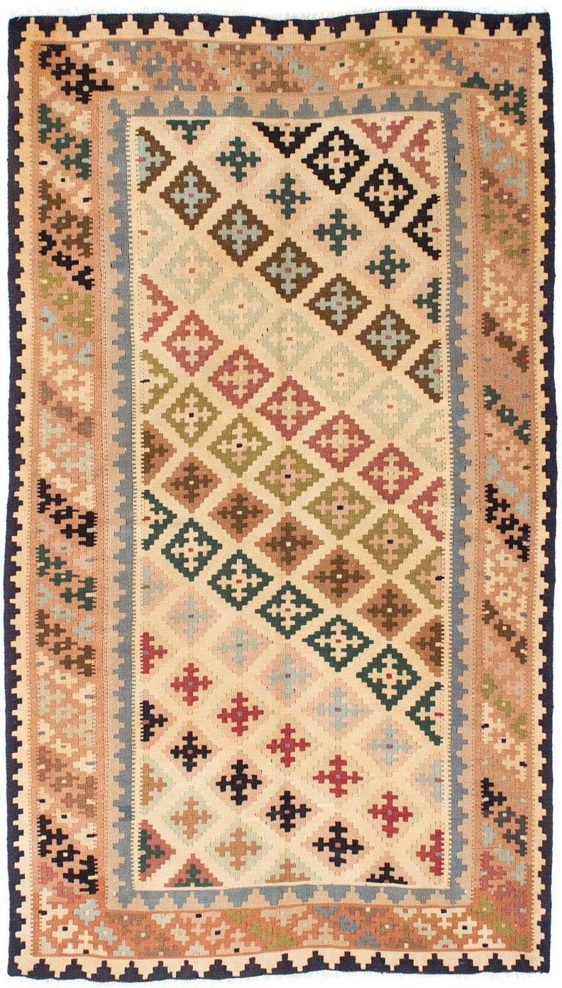 morgenland Wollen kleed Kelim Fars Nomadisch beige 223 x 132 cm Oriëntaalse look