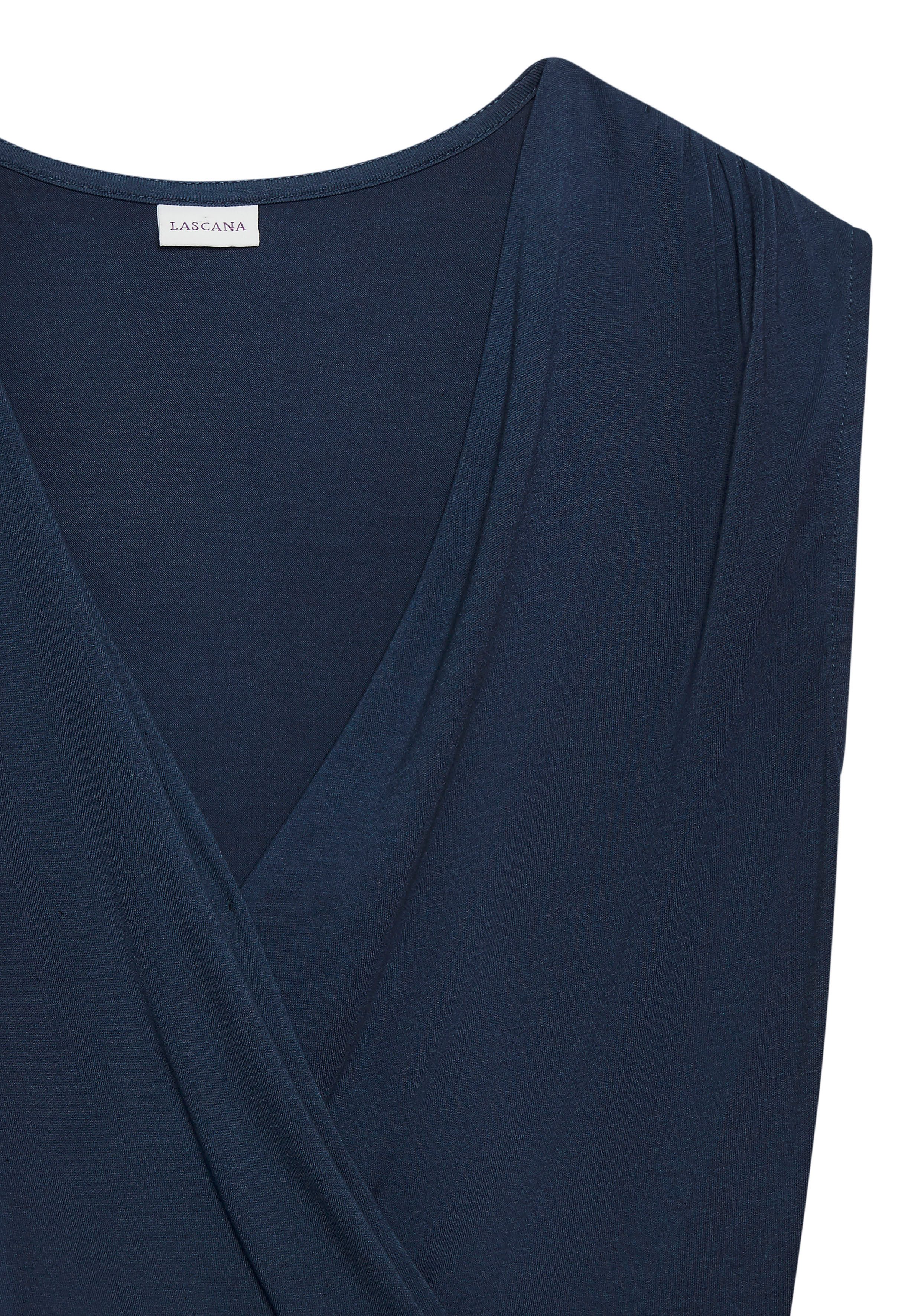 Lascana Shirttop met subtiele rimpelingen op de schouder, elastische damestop