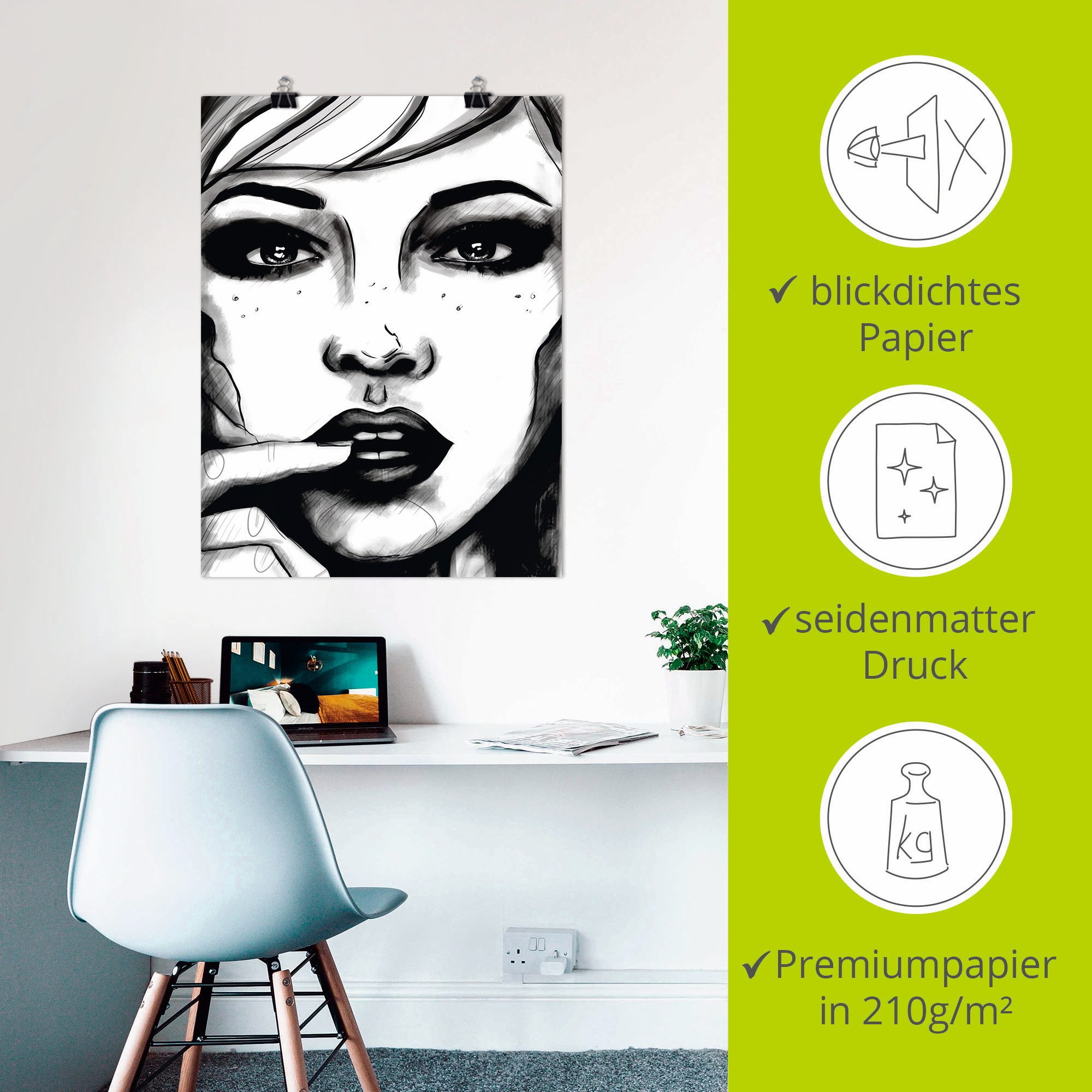 Artland Poster In Your Eyes als artprint van aluminium, artprint op linnen, muursticker of poster in verschillende maten