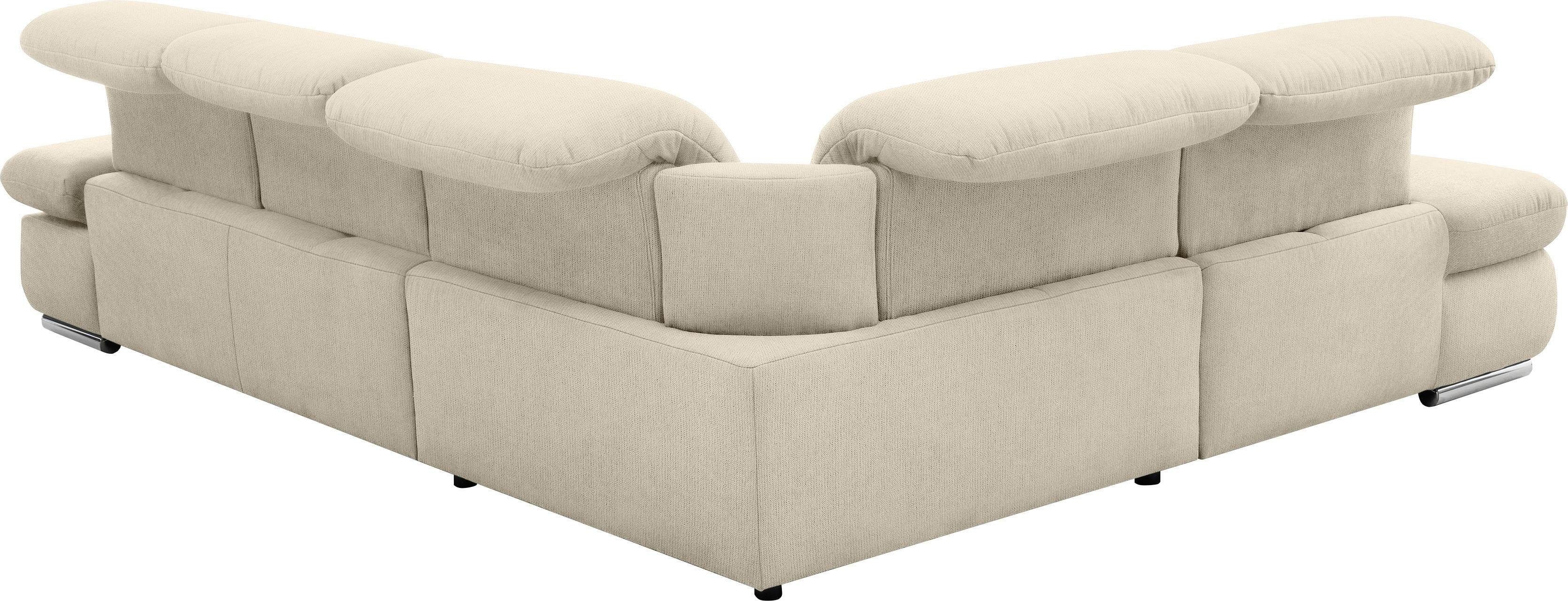 set one by Musterring Hoekbank SO 4100 met comfortabele pocketvering en hoofdeindeverstelling,