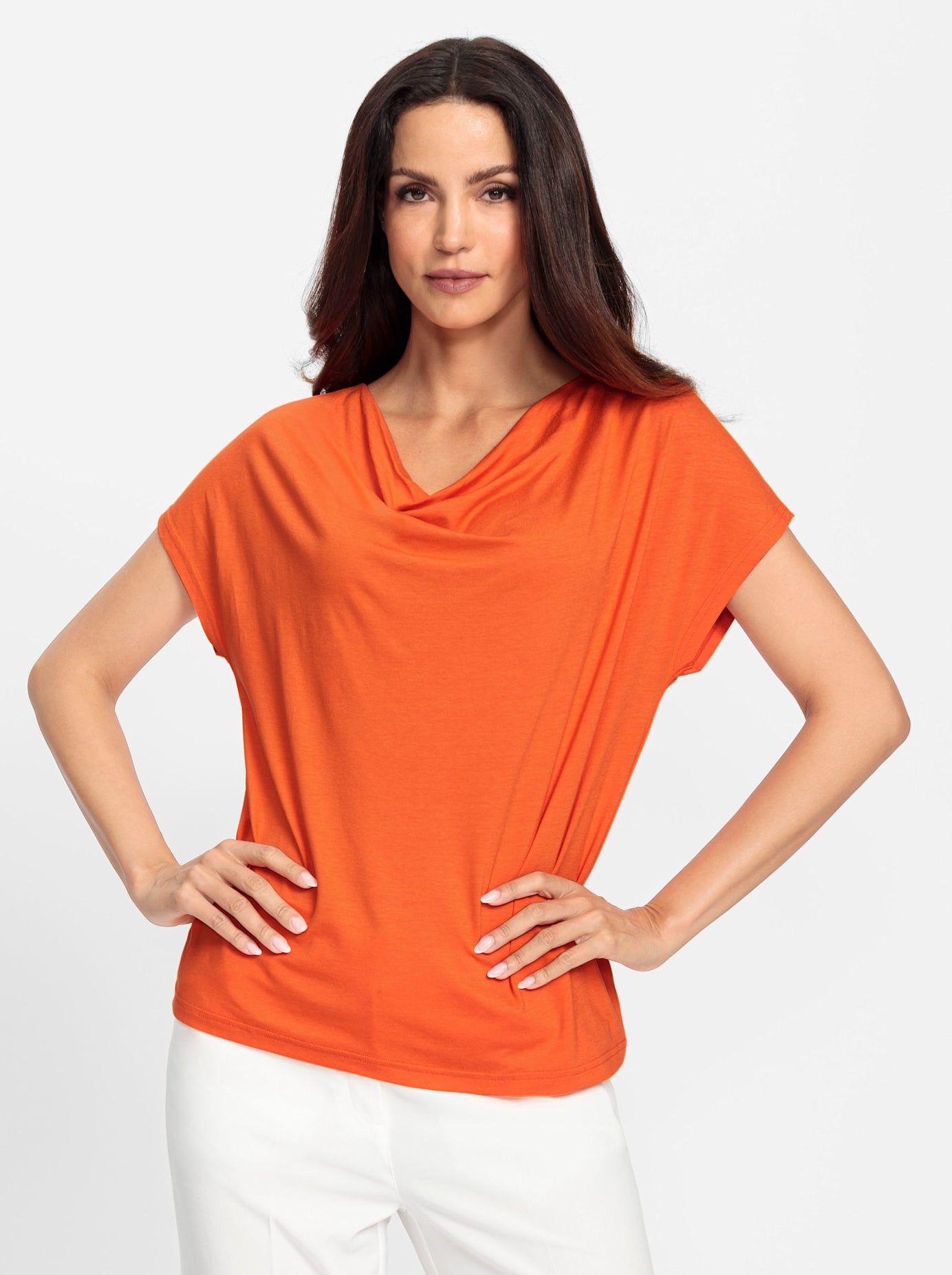heine Shirt met cascadehals (1-delig)