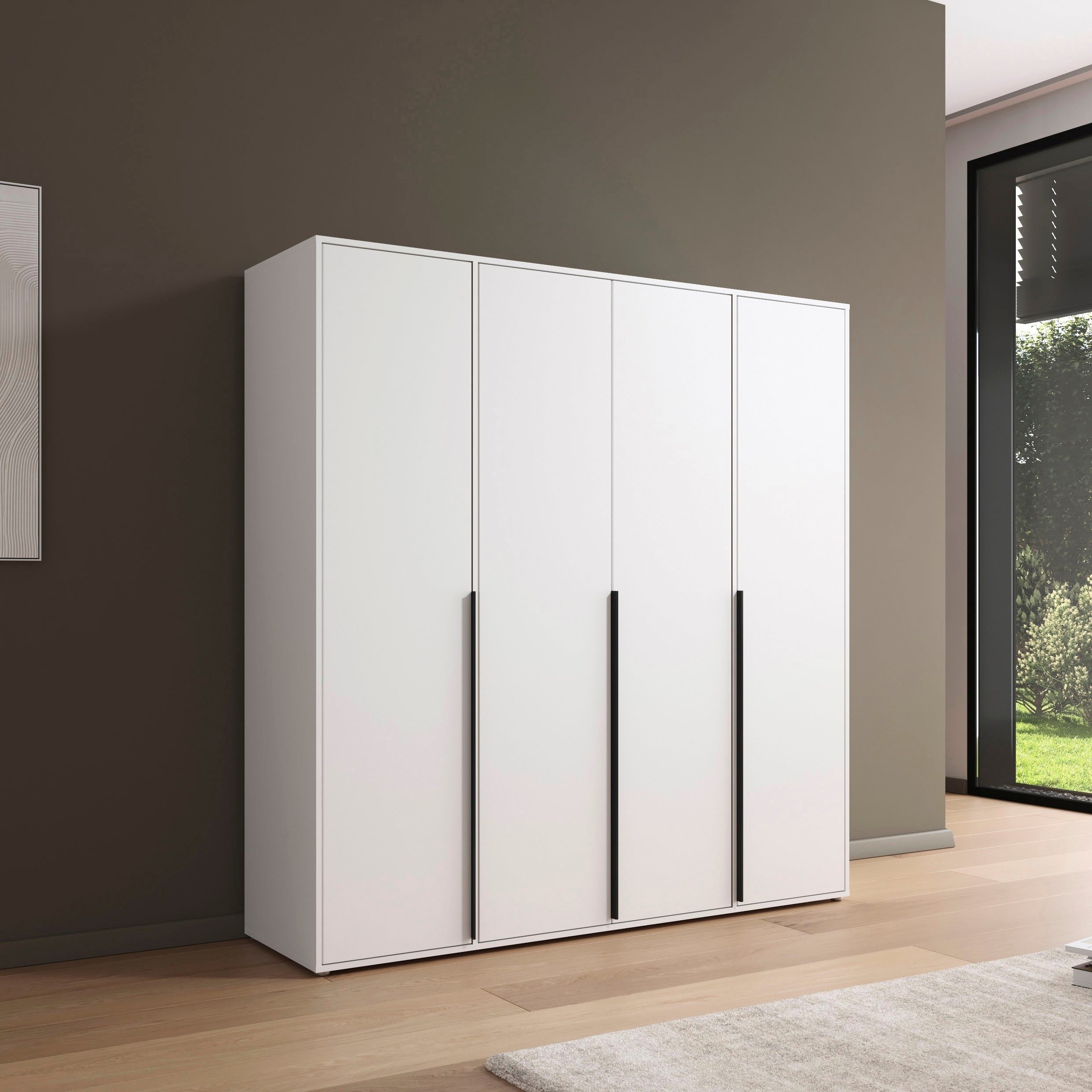 rauch Draaideurkast Kledingkast Kast Garderobe Wasmand NAGATA veel Opbergruimte met moderne stanggrepen in grijs metallic topseller made in germany