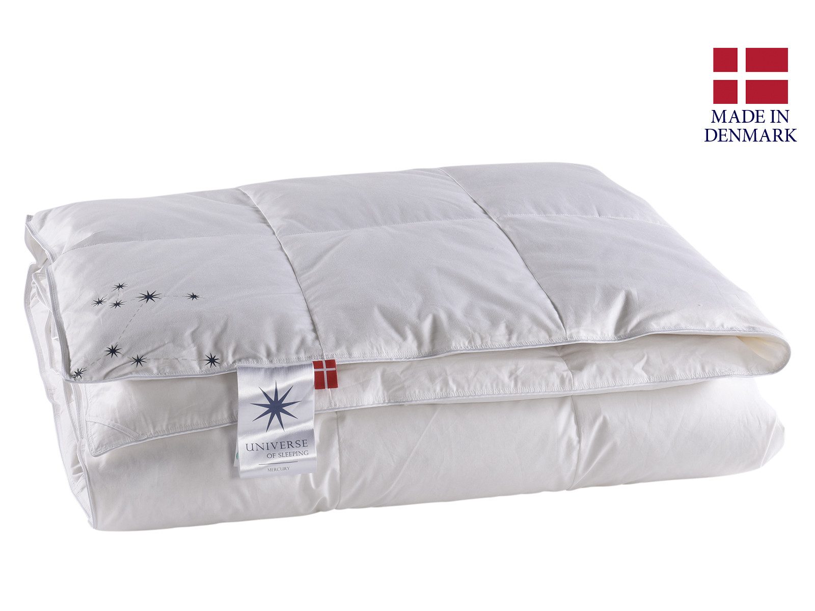 UNIVERSE OF SLEEPING Donzen dekbed Mercury, voor zomer & winter, natuurlijke materialen, Made in Denmark Normaal
