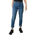 s.oliver skinny fit jeans met contrastkleurige naden zwart