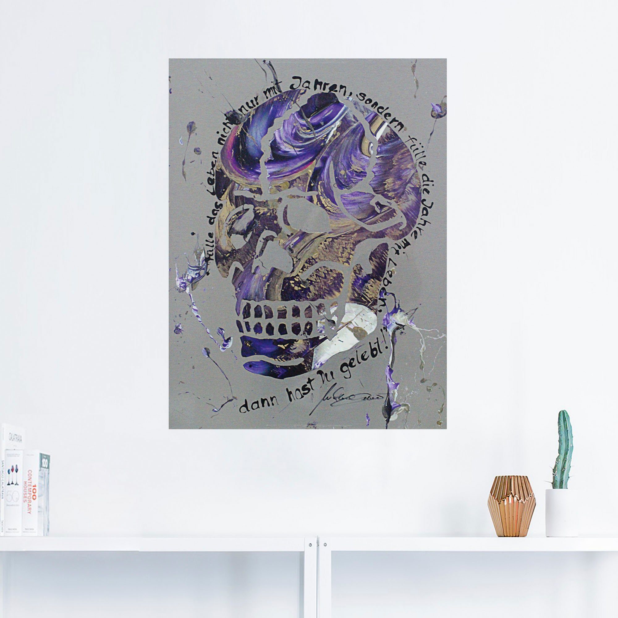 Artland Artprint Doodskop 3 als artprint op linnen, muursticker in verschillende maten