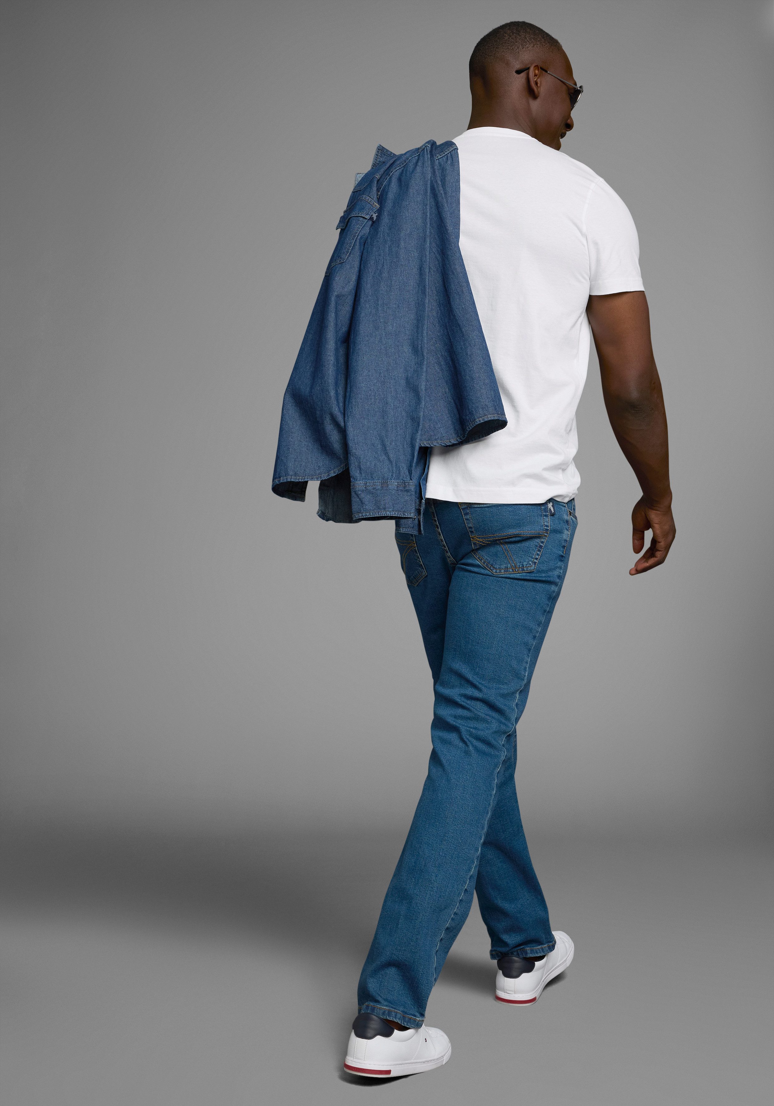Arizona Stretch jeans John rechte pasvorm, lage taille, met five-pocket-configuratie (set, 2-delig)