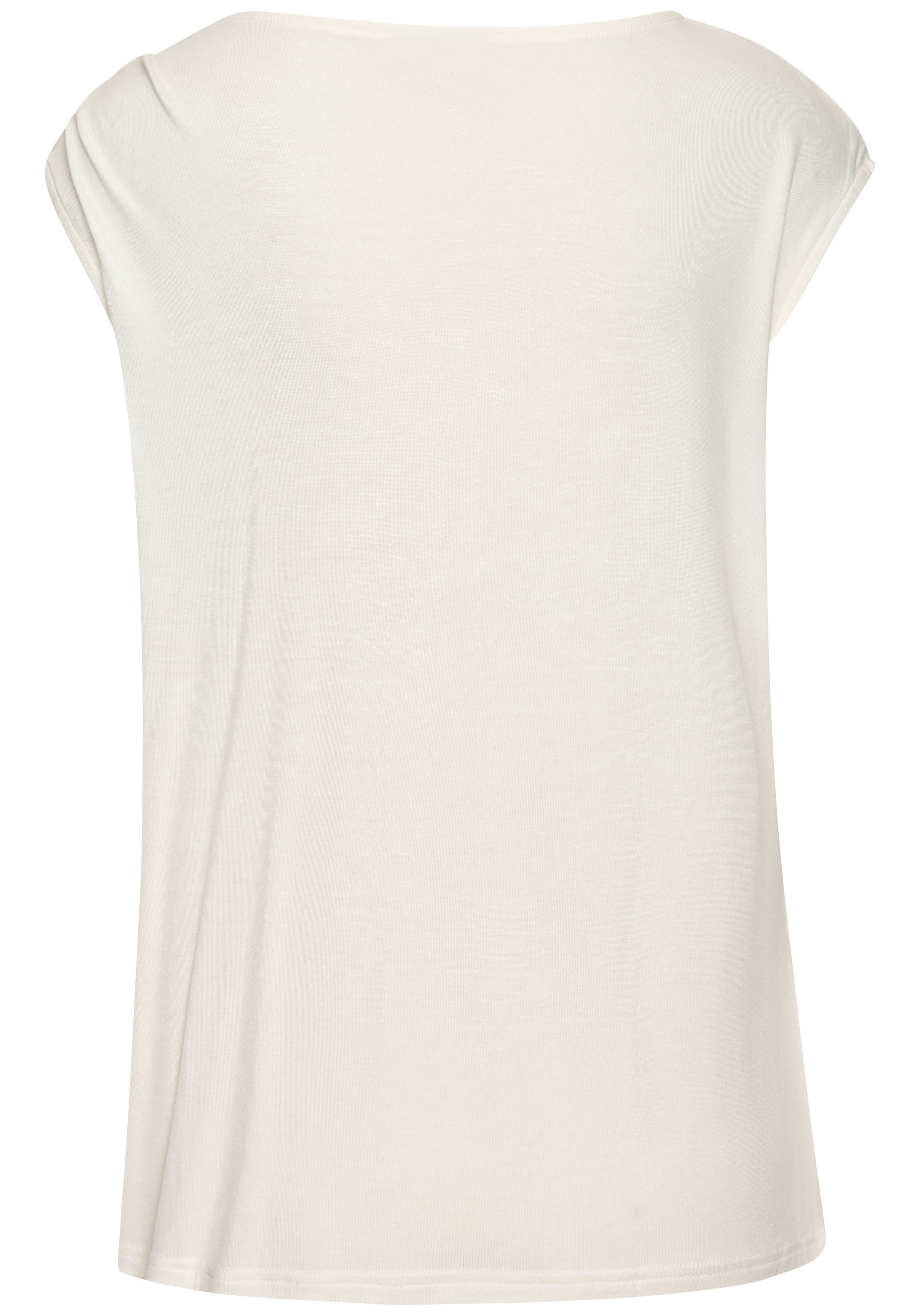 Vivance Shirt met korte mouwen met decoratieve gesp, zomertop, casual