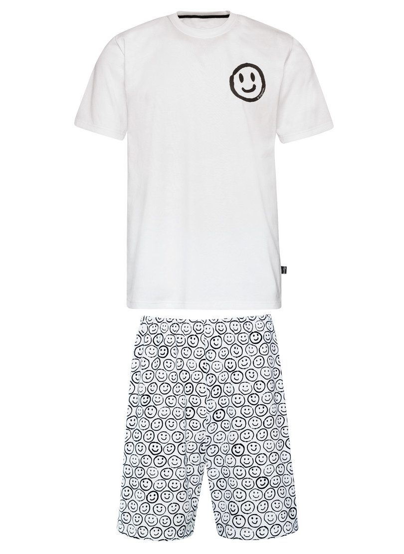 Trigema Pyjama TRIGEMA korte pyjama in vrolijk smiley-design (1-delig)