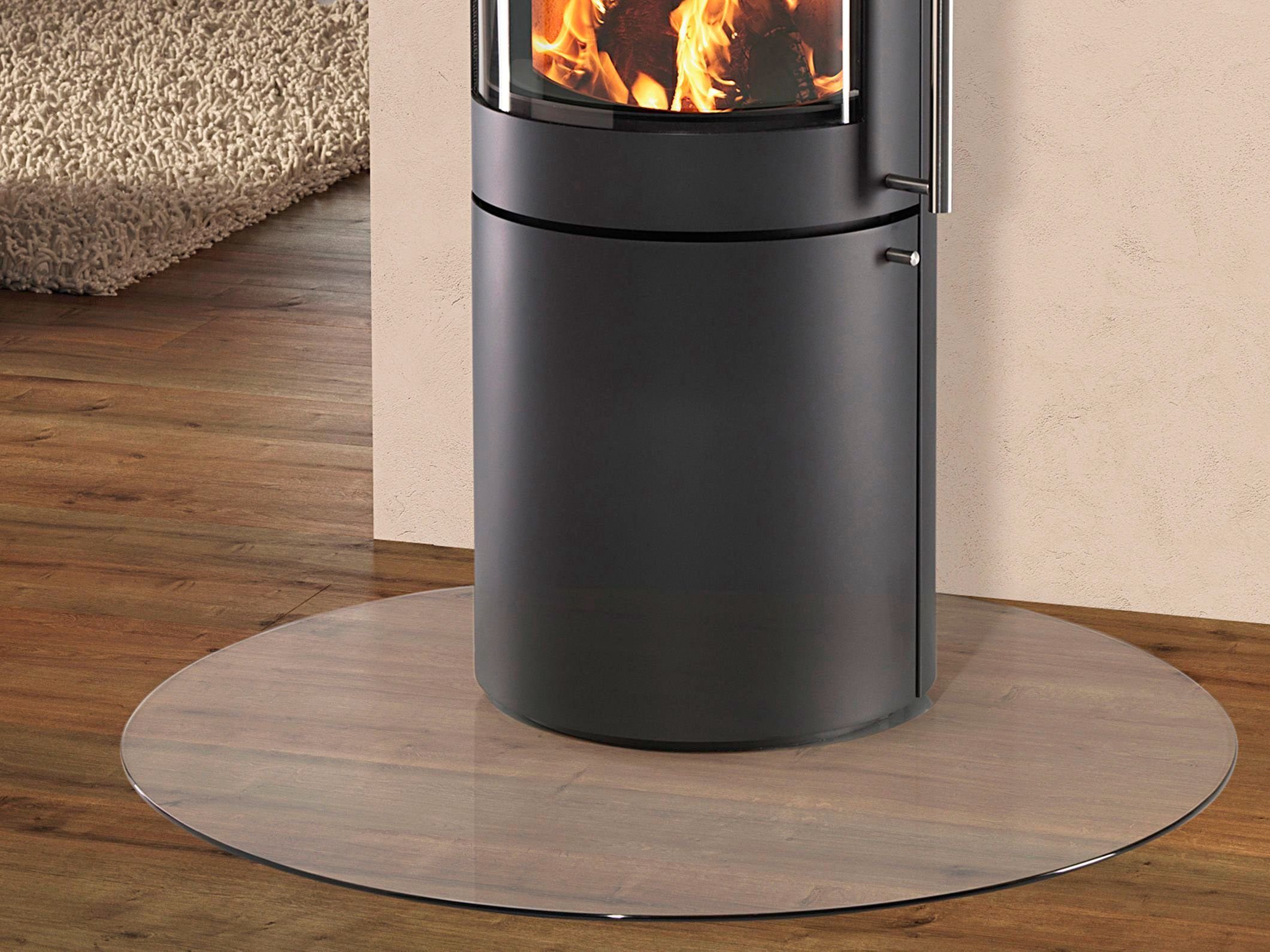 Heathus Bodemplaat Heathus Rond 110 Glas Rond, Ø 110 cm, als bescherming tegen vonken