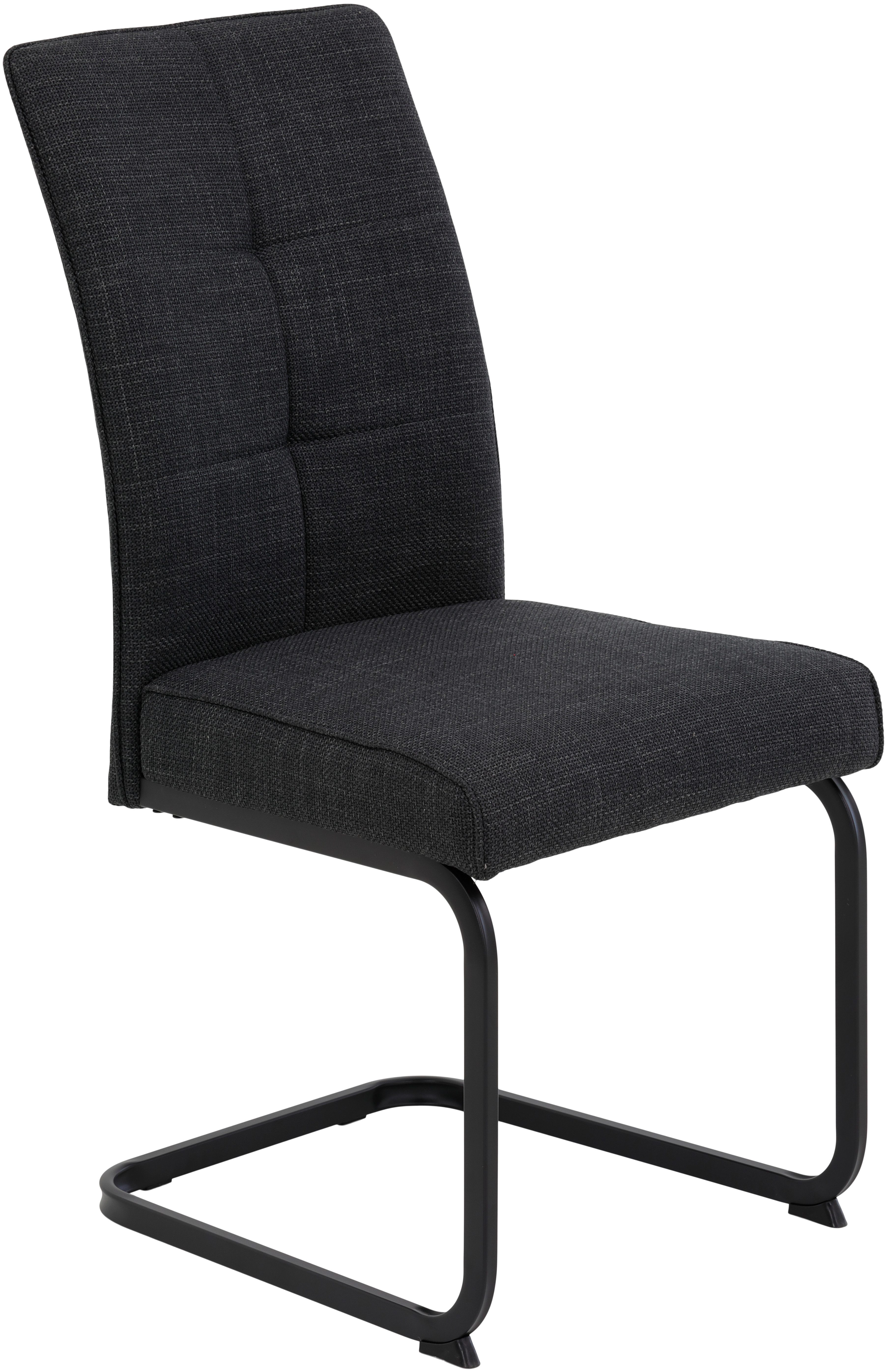 HELA Vrijdragende stoel Vrijhangende TOLEDO stoel met comfortzitting, gevoerd, microvezel bekleding (set)