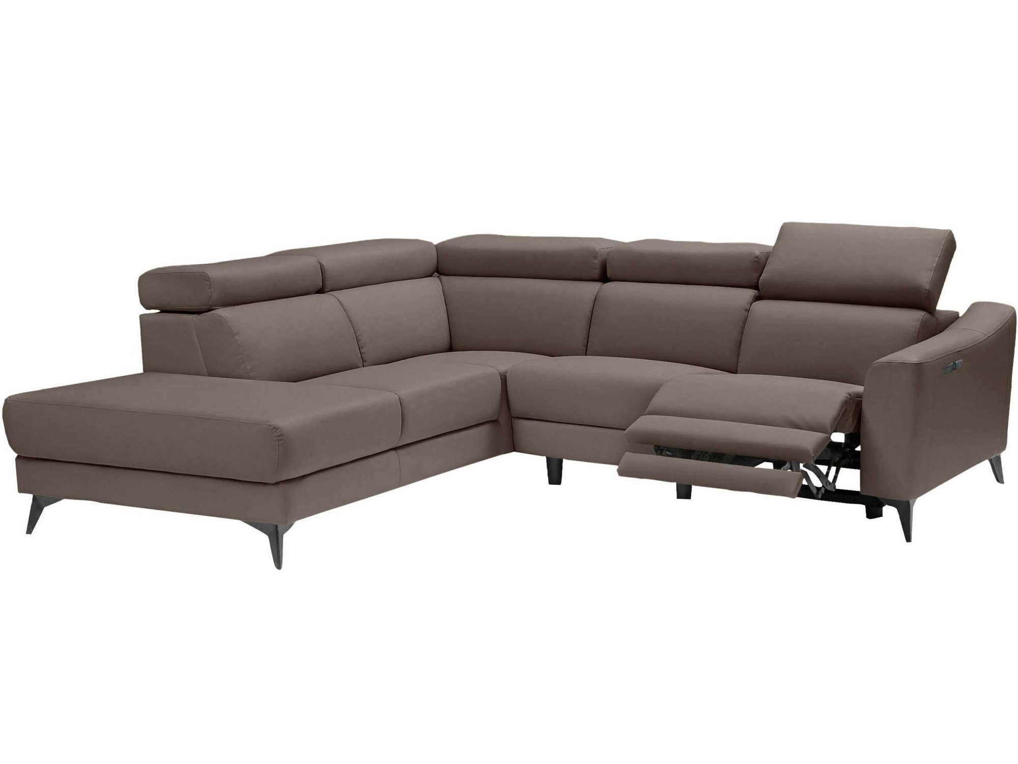 Places of Style Hoekbank Valerio met 1 elektrische relaxfunctie en usb-aansluiting