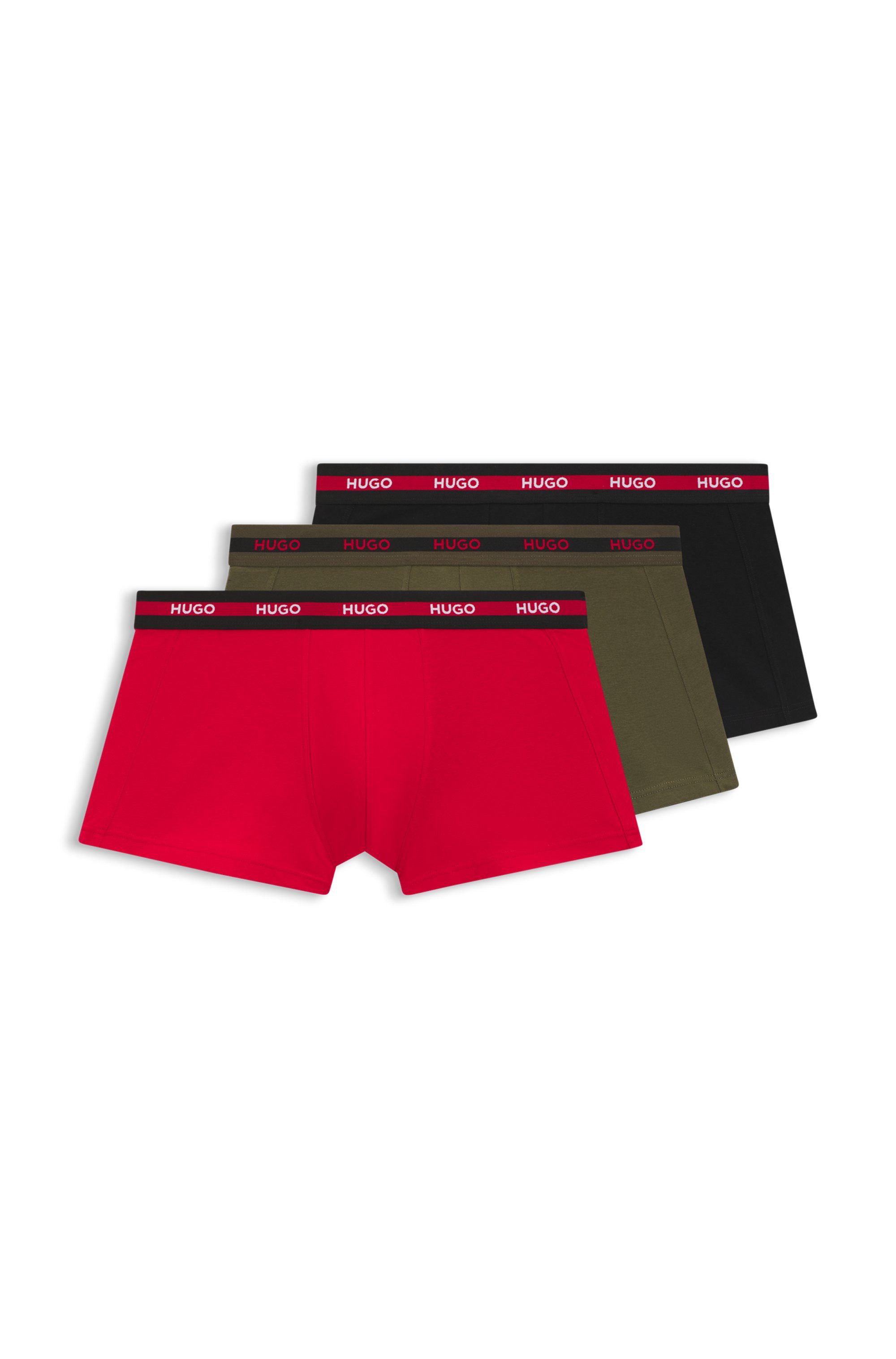 HUGO underwear Trunk Triplet met een logo-opschrift (set, 3 stuks, In driepack)