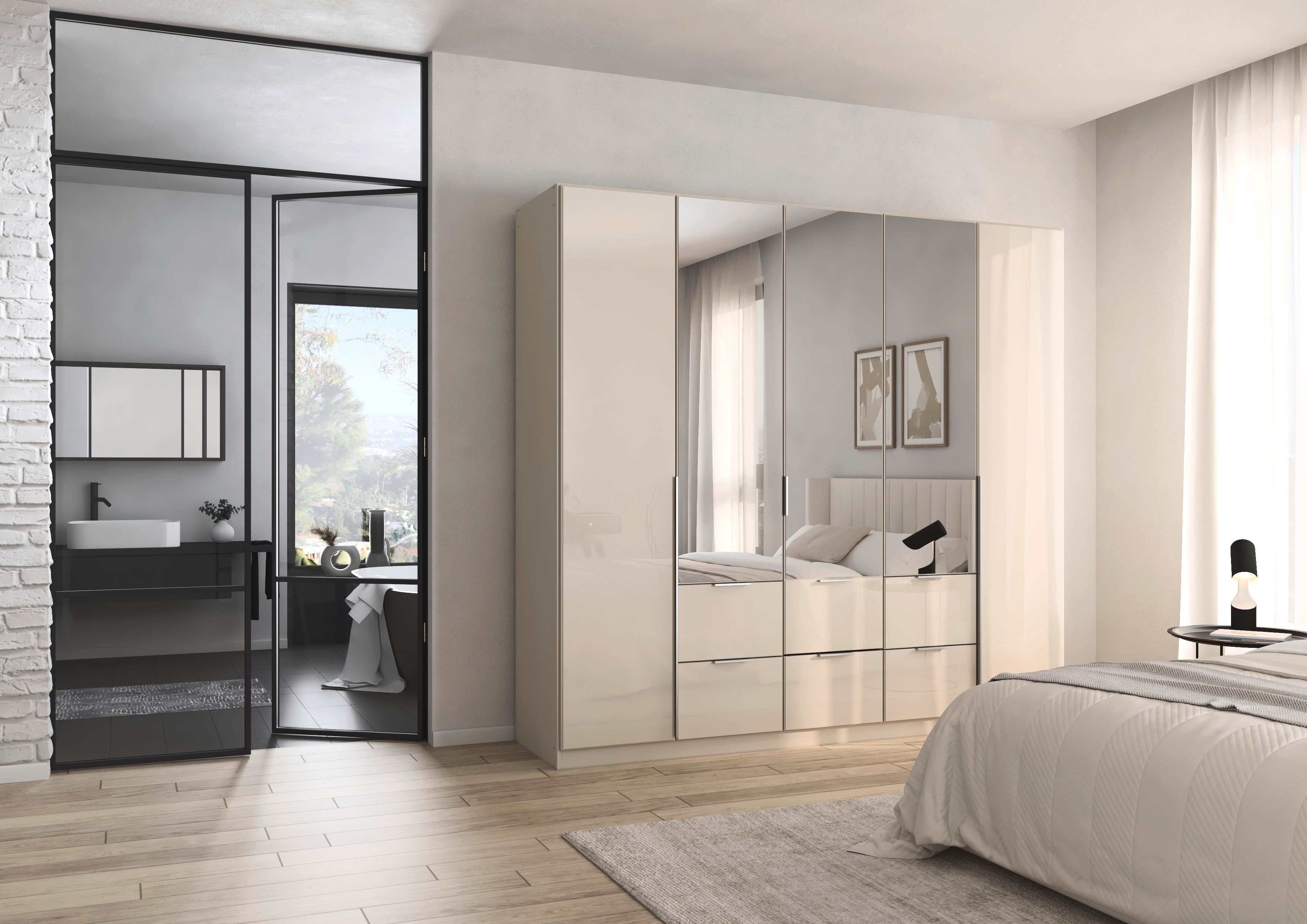 rauch Draaideurkast Kledingkasten kast garderobe AGORDO met glazen front