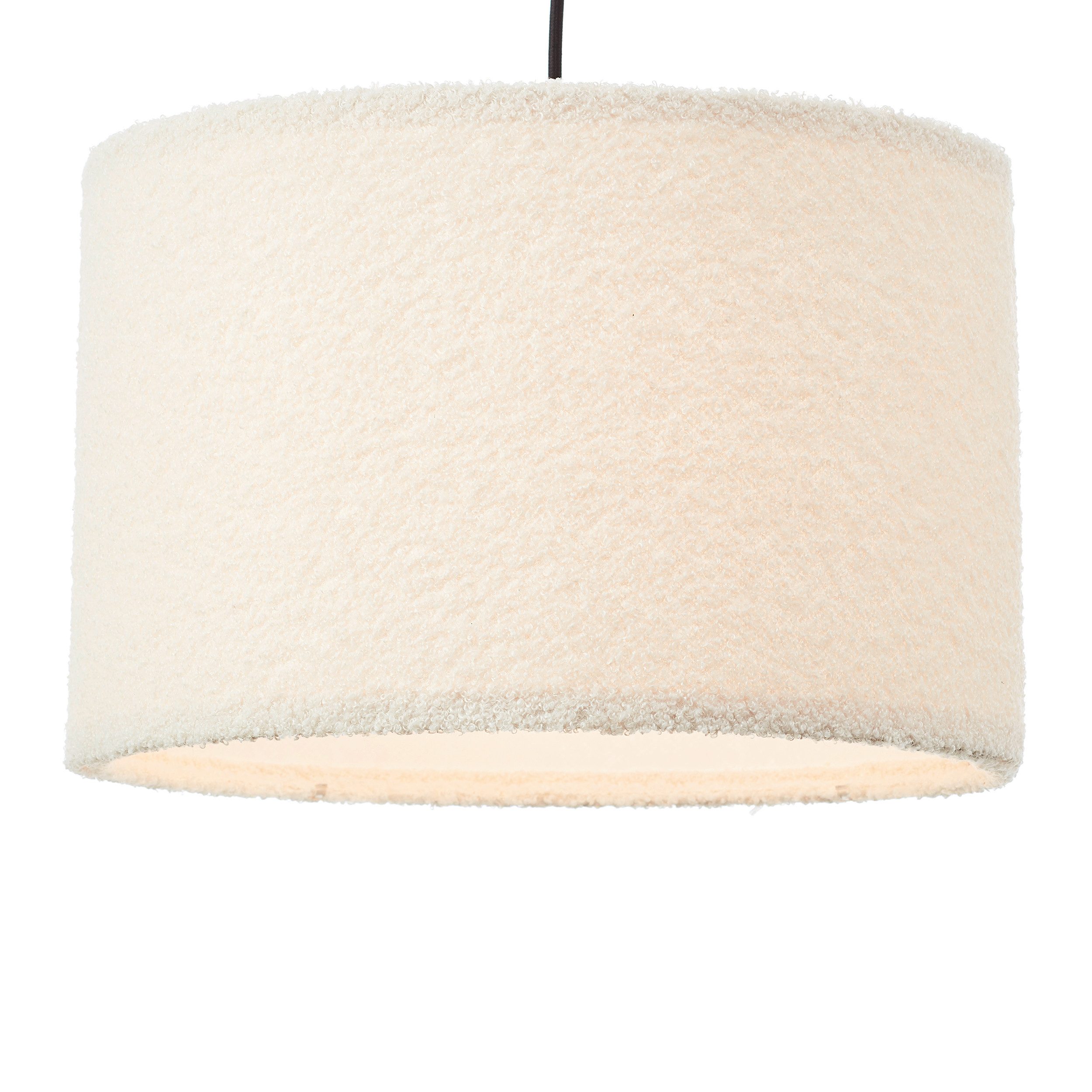 Brilliant Leuchten Hanglamp Teddy zachte teddy stof, 150 x 35 cm, e27, inkortbaar, textiel, beige