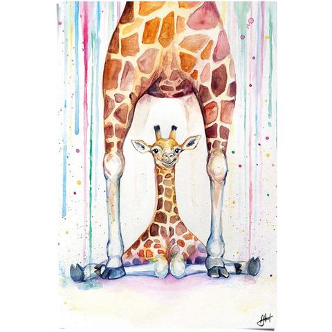 Reinders! Poster Giraffen Marc Allante Farbenfroh Babyzimmer (1 stuk)