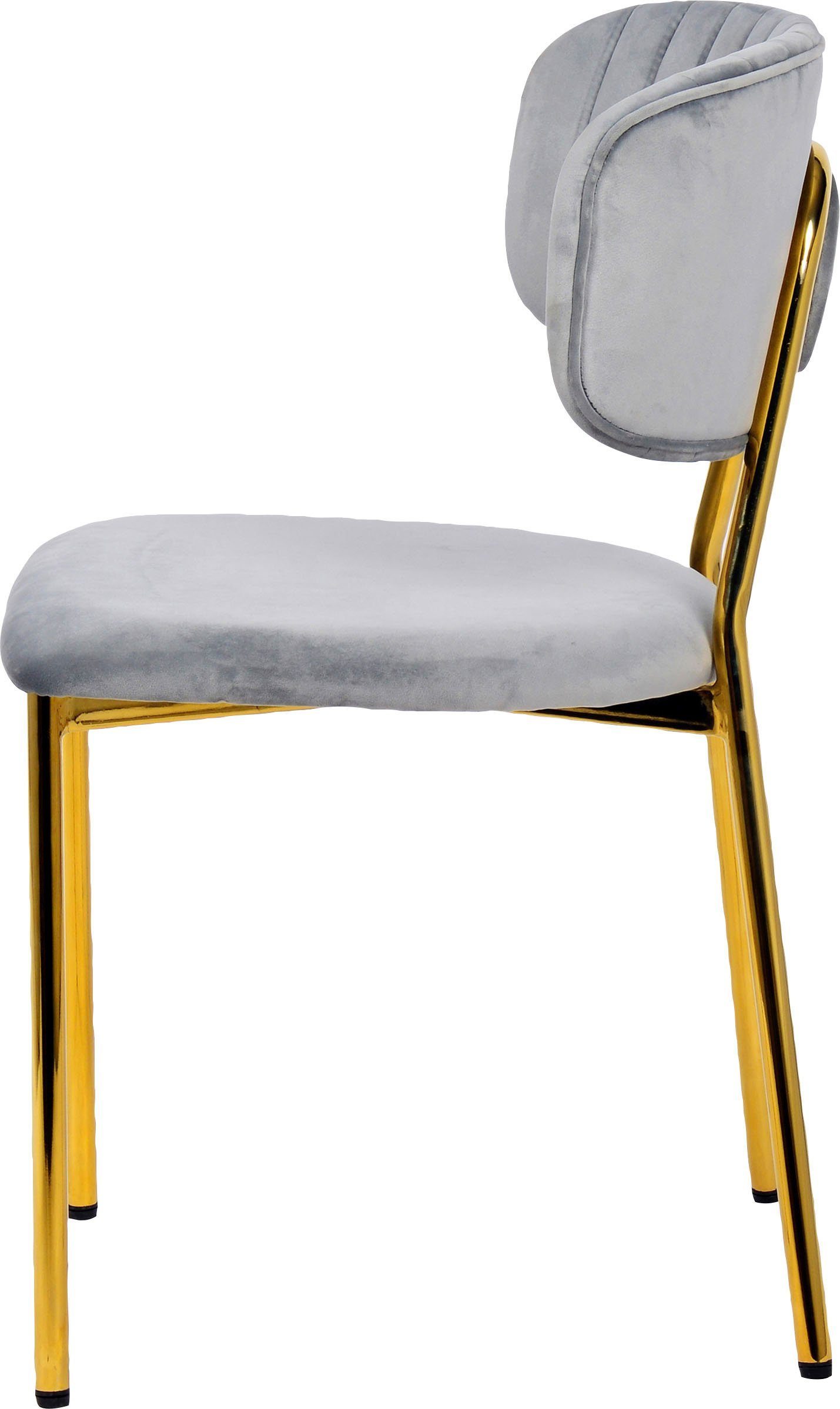 Kayoom Eetkamerstoel Stoel Kian 125 2-delige set, filigraan metalen frame, onderhoudsvriendelijke fluwelen bekleding (set, 2 stuks)