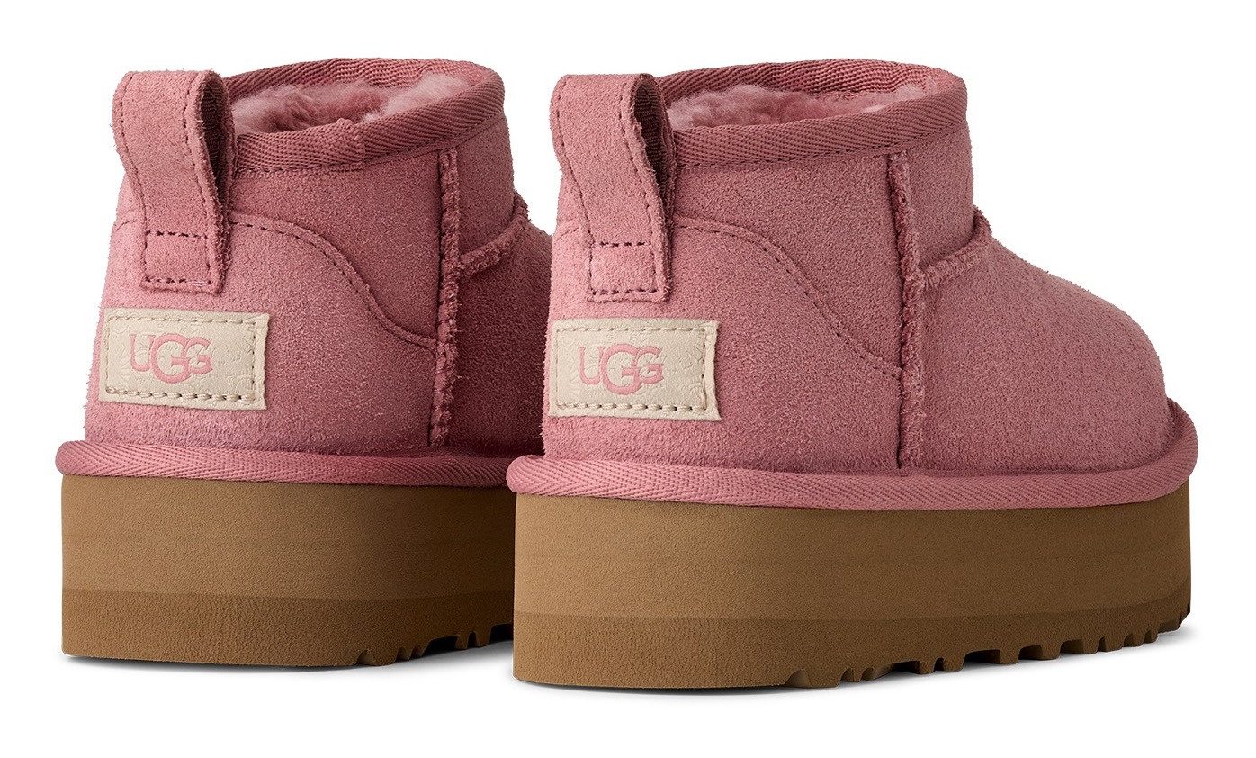 UGG Boots zonder sluiting KIDS' CLASSIC ULTRA MINI PLATFORM , plateaulaarzen, boots, winterboots met plateau