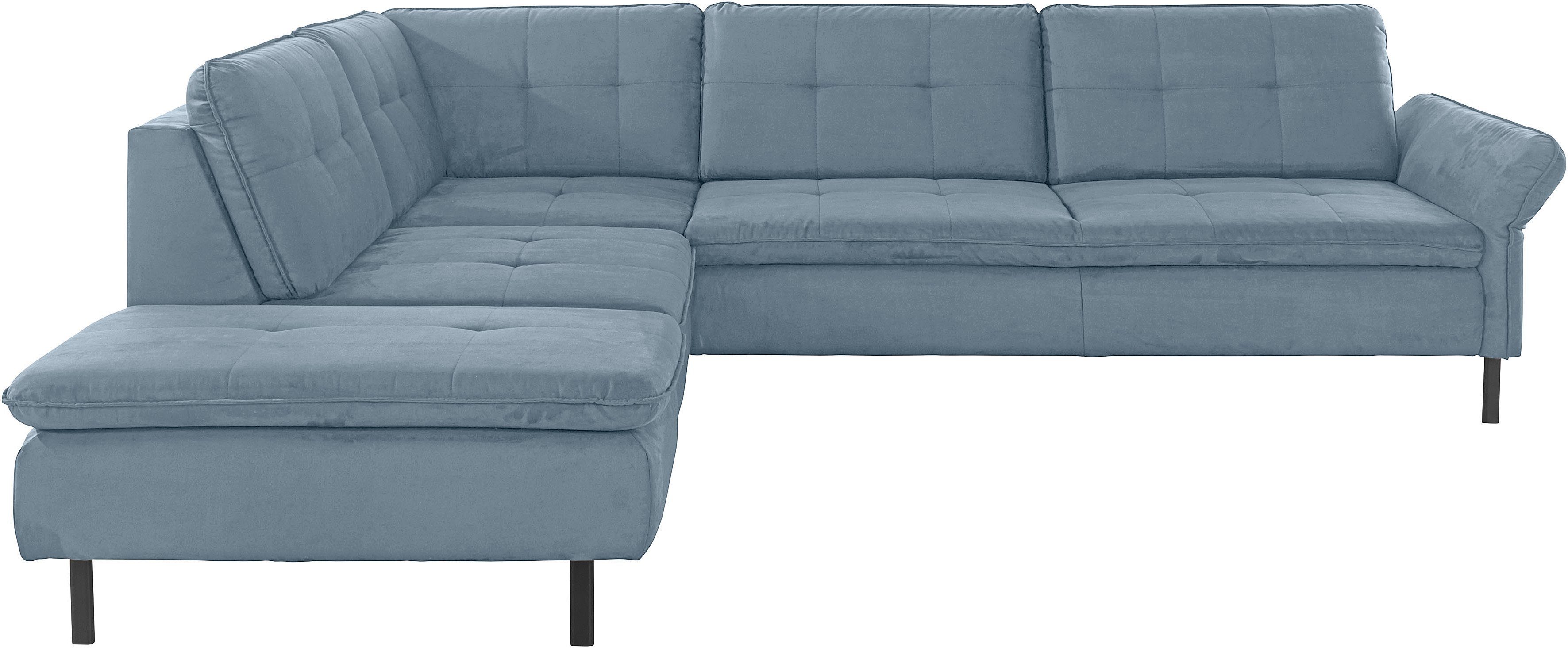 INOSIGN Hoekbank Birkholm L-vorm Verstelbare armleuningen, ook in Easy Clean bekleding - met water te reinigen