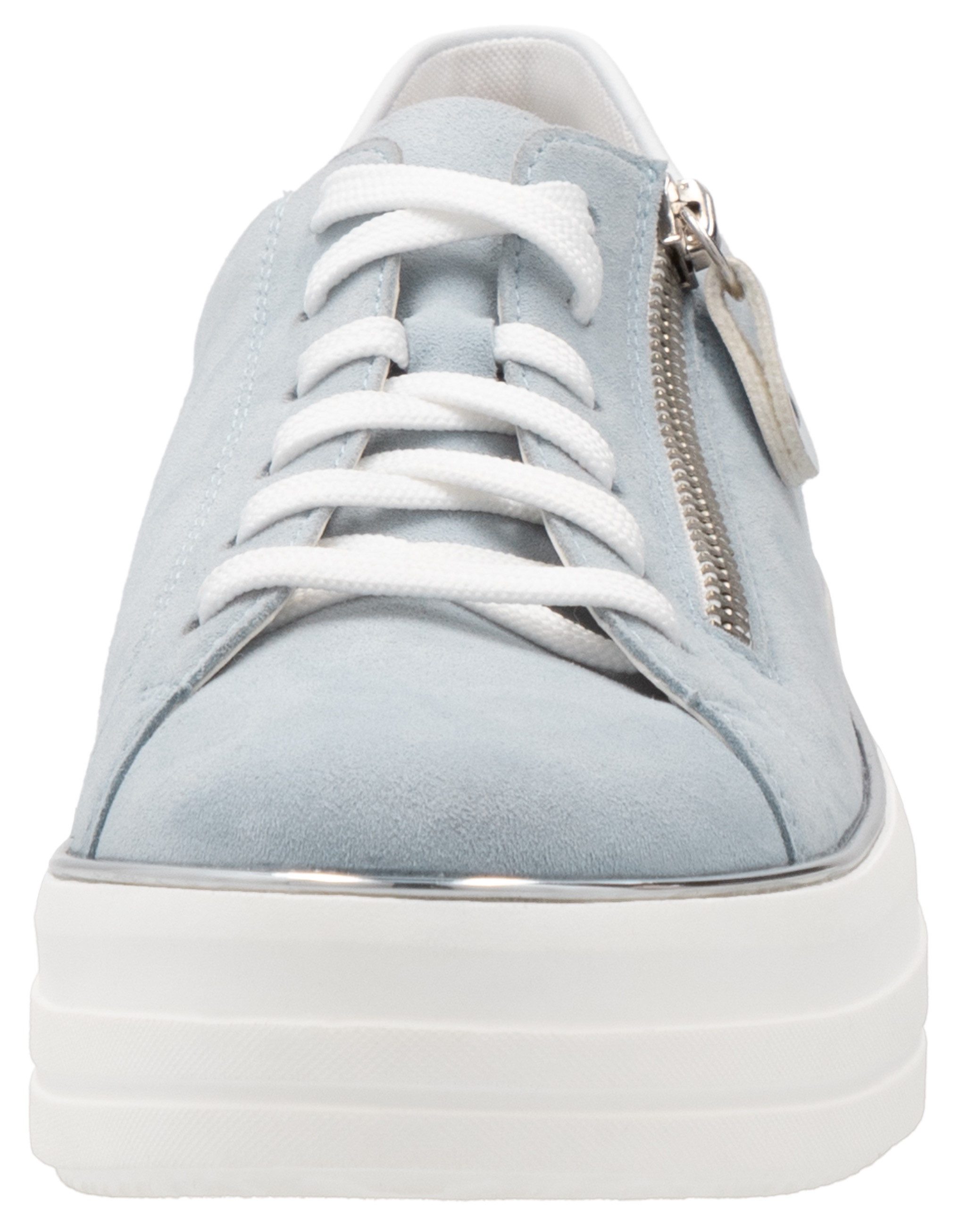 Remonte Plateausneakers , vrijetijdsschoen, lage schoen, veterschoen met zijrits