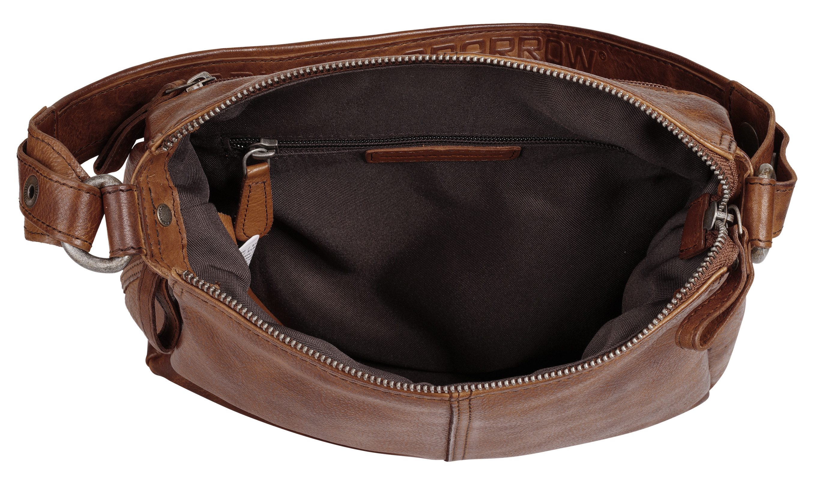 Spikes & Sparrow Schoudertas echt leder
