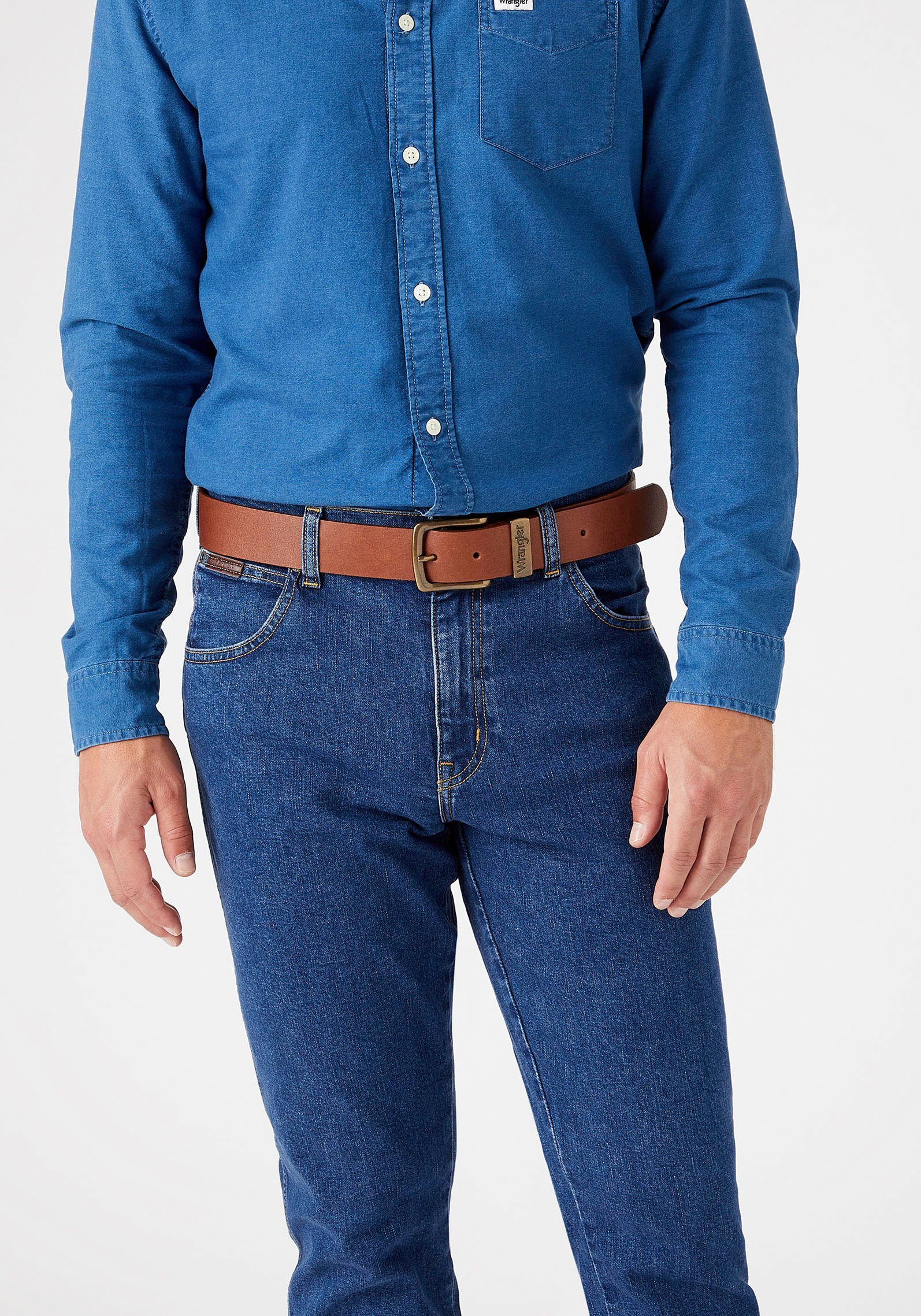 Wrangler Leren riem METAL LOOP