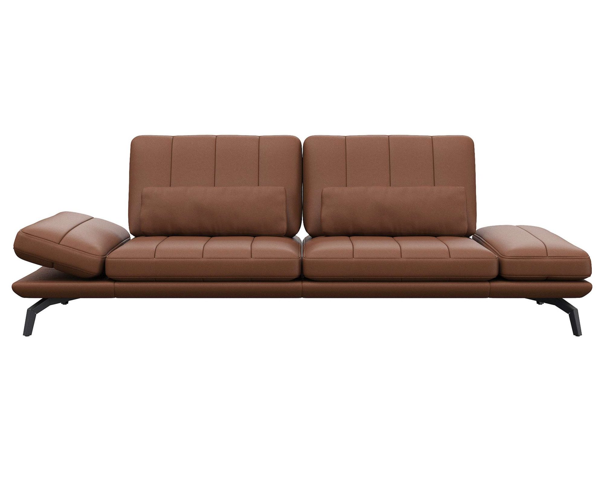 FLEXLUX 3-zitsbank Tropea multifunctionele bank, designbank, relaxfunctie, tv-bank, met armleuningverstelling en zitdiepteverstelling, breedte 252 cm