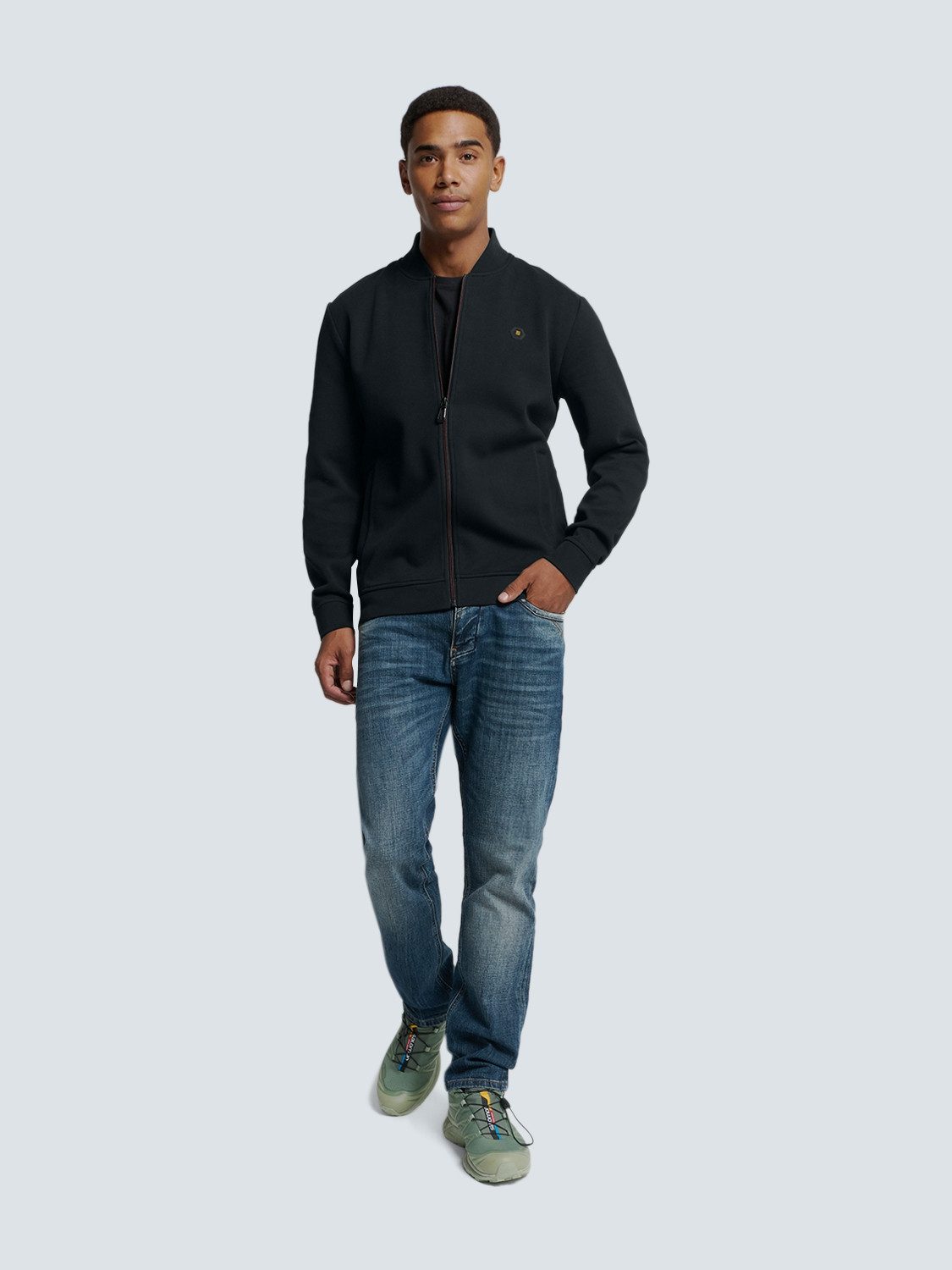 NO EXCESS Sweatvest met geborduurd logo