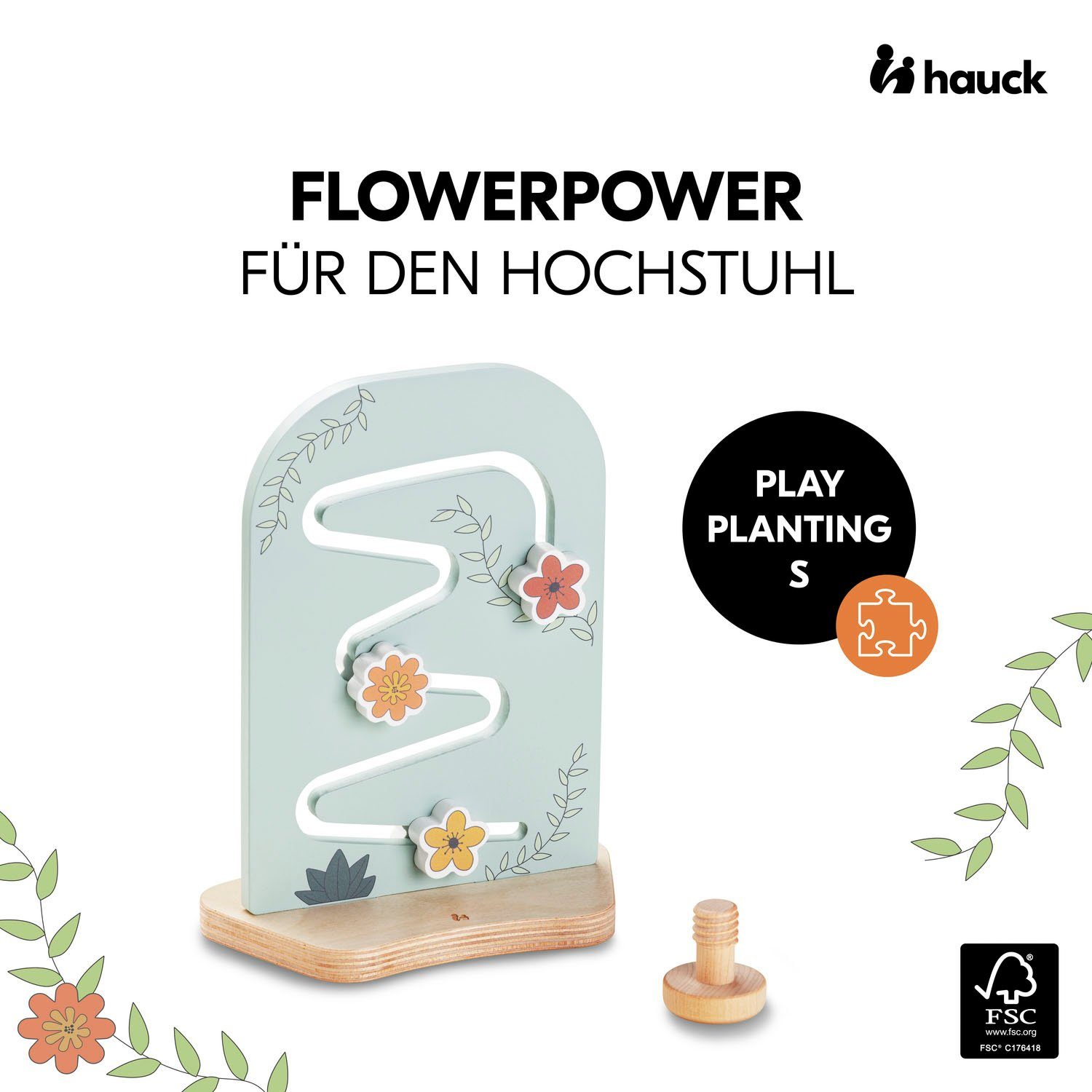 Hauck Motoriekbord Play Planting S Flowers FSC®- beschermt bos - wereldwijd